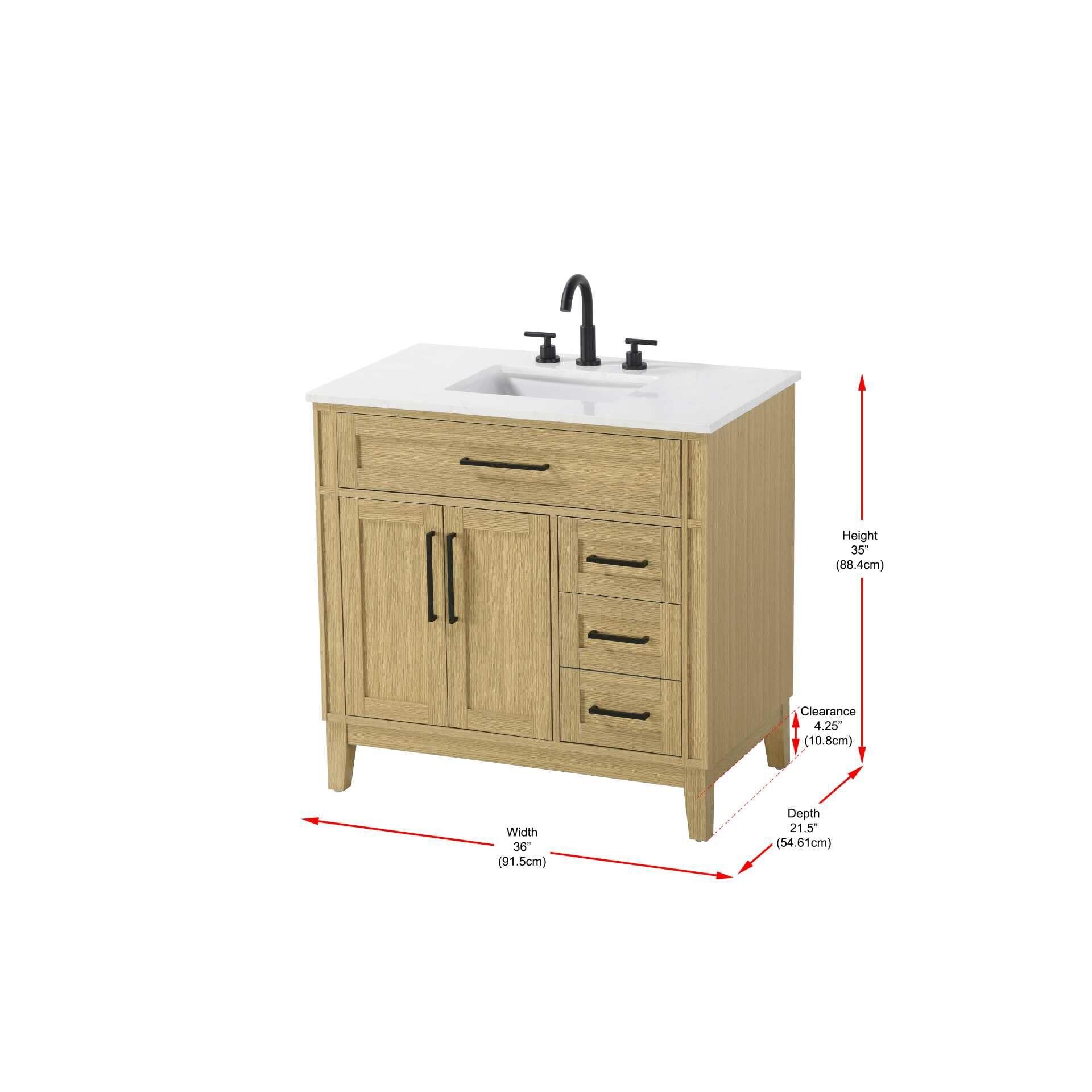 Virginia 36 Inch Bath Vanity by Elegant Decor