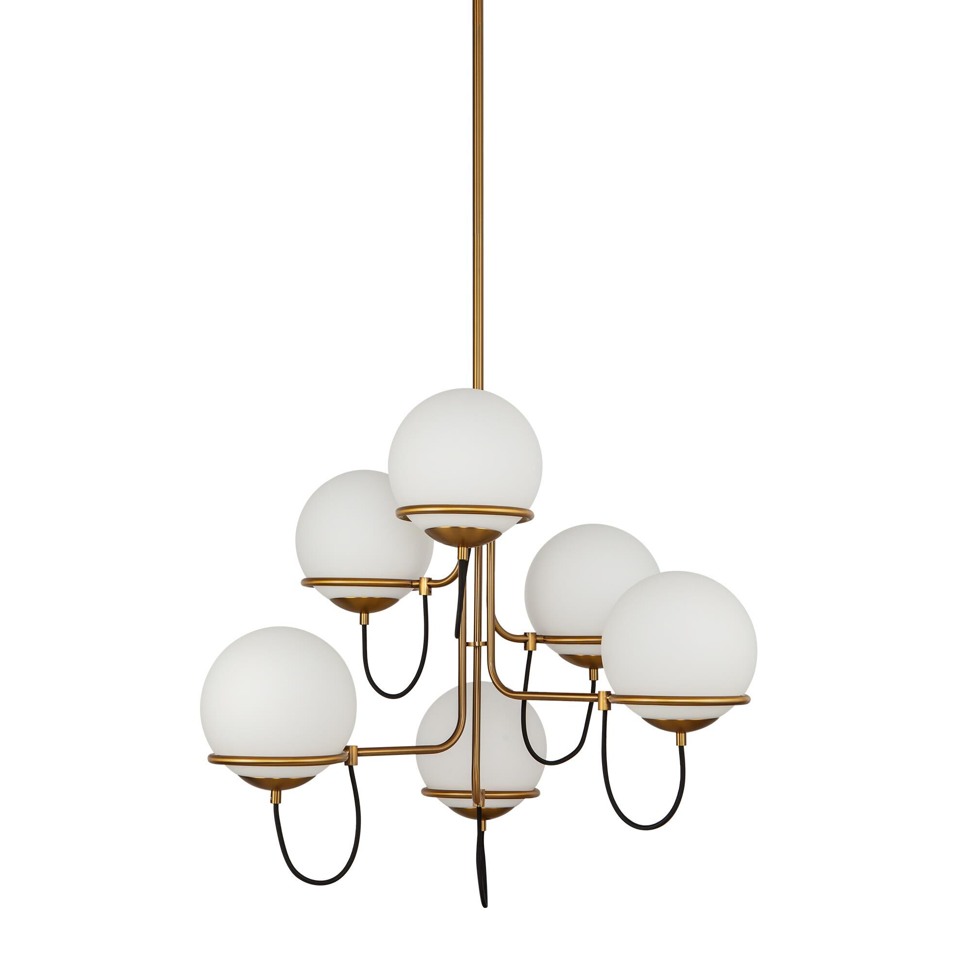 Shown in Aged Brass/Opal Glass|matte Black/Opal Glass finish and Opal glass and Opal Glass shade