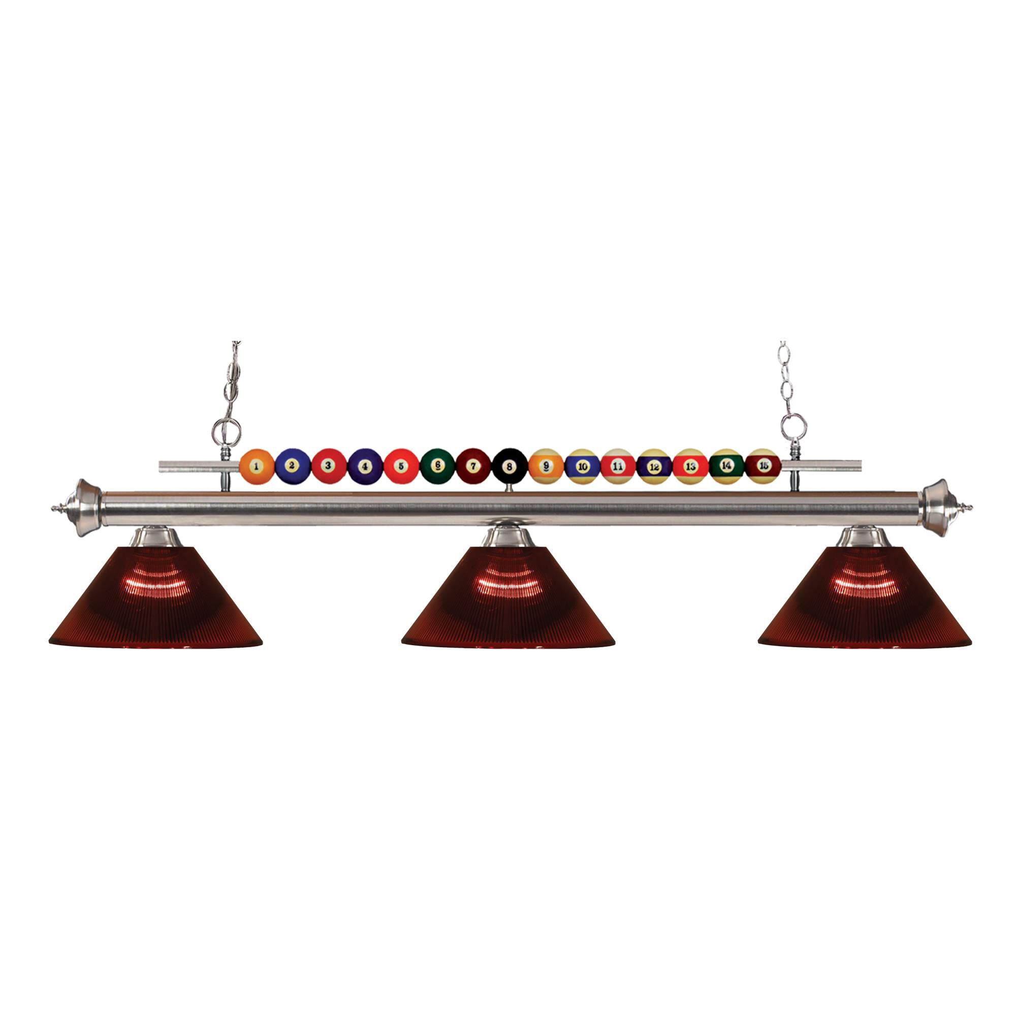 Shown in Brushed Nickel finish and Acrylic glass and Acrylic shade