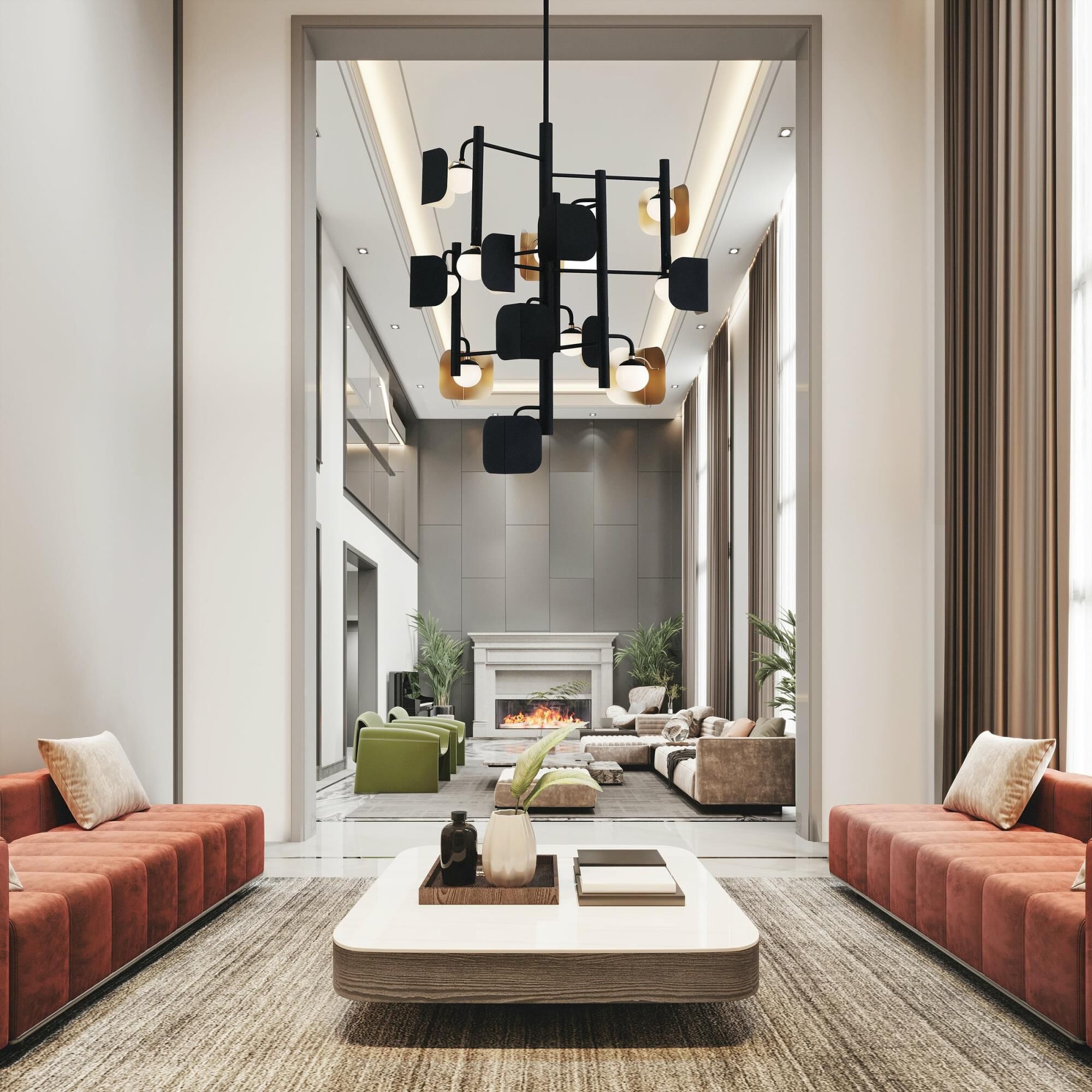 Cornice 36 Inch Chandelier by Eurofase Lighting