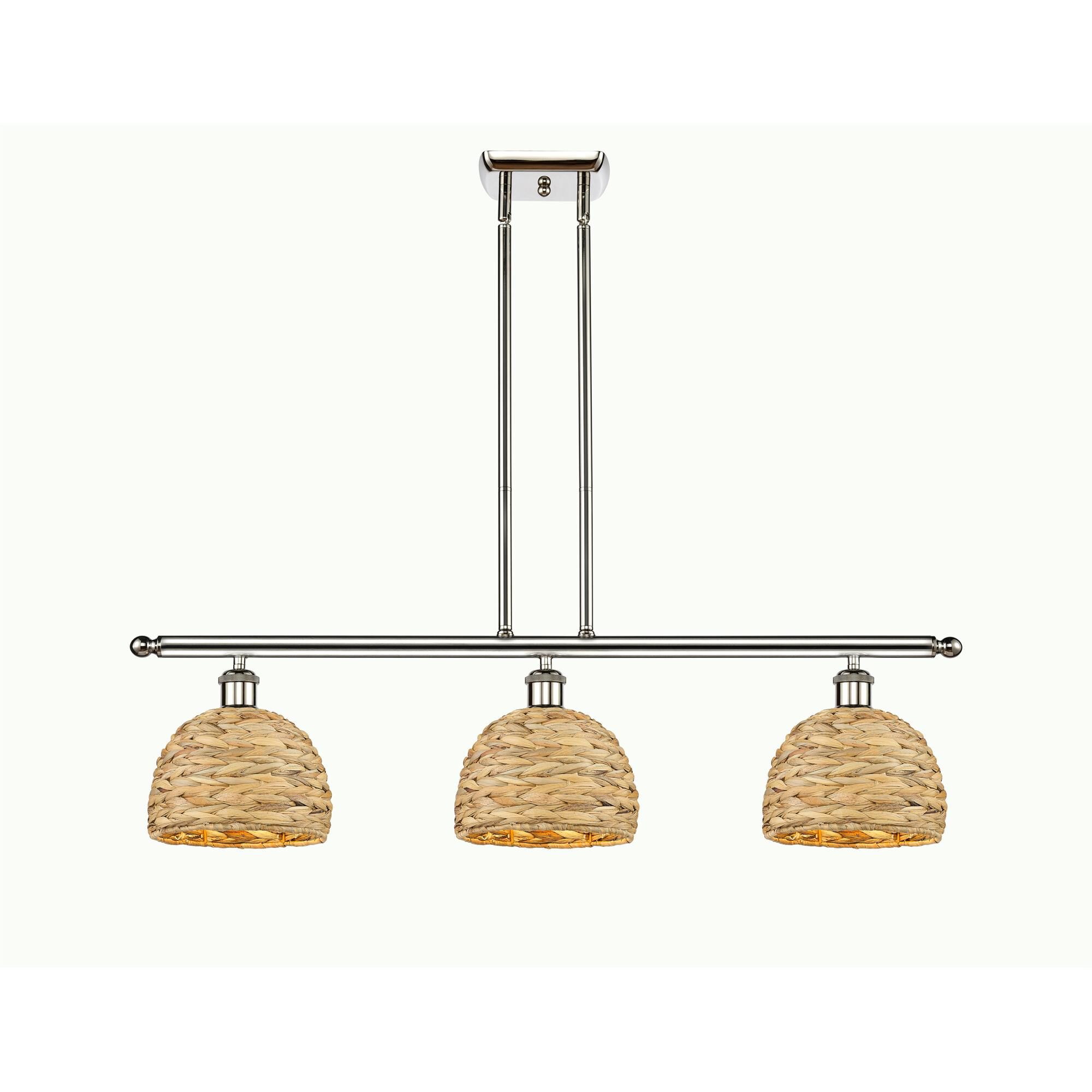 Shown in Polished Nickel finish and Natural shade
