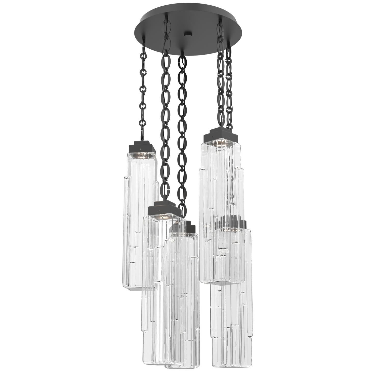 Shown in Matte Black finish and Clear glass