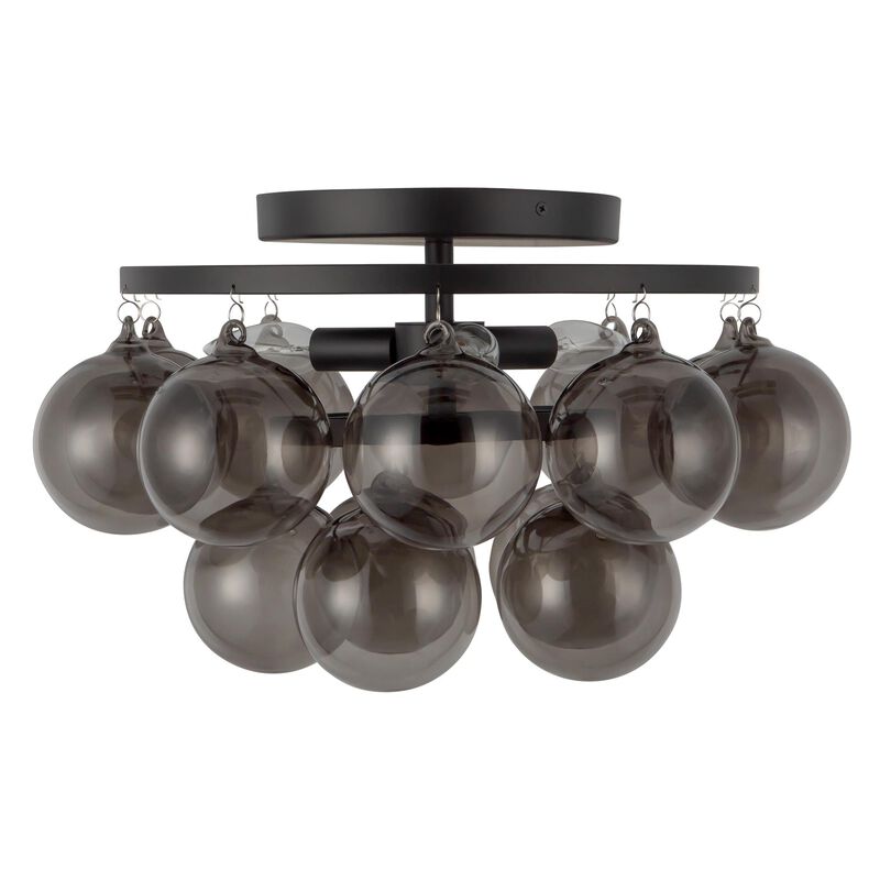 Peyton Fox Faye 18 Inch 3 Light Semi Flush Mount by Alora Mood