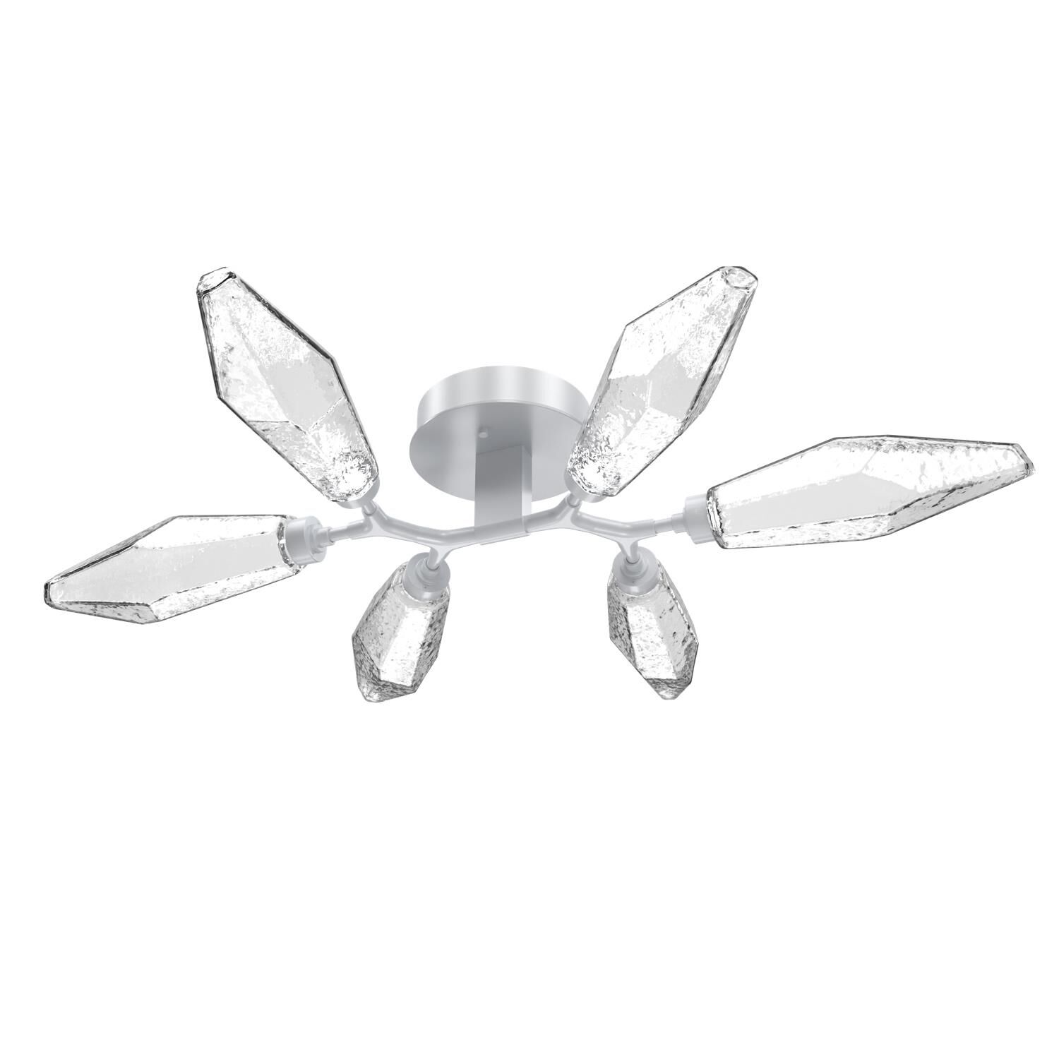 Rock Crystal Semi Flush Mount by Hammerton Studio