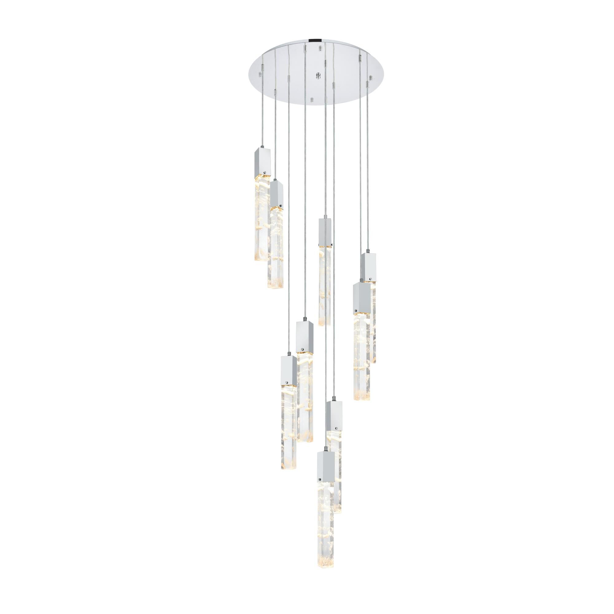 Aurora 24 Inch Multi Light Pendant by Elegant Lighting