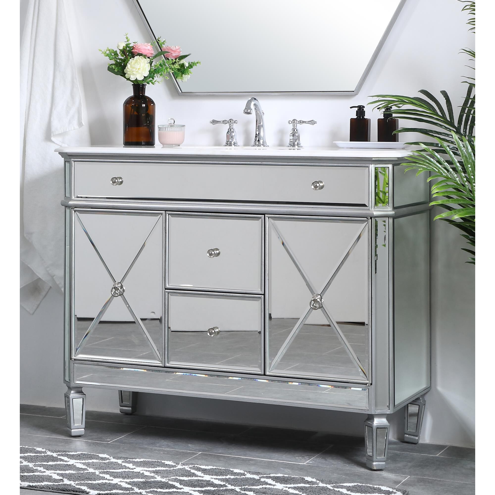 Shown in Antique Silver finish