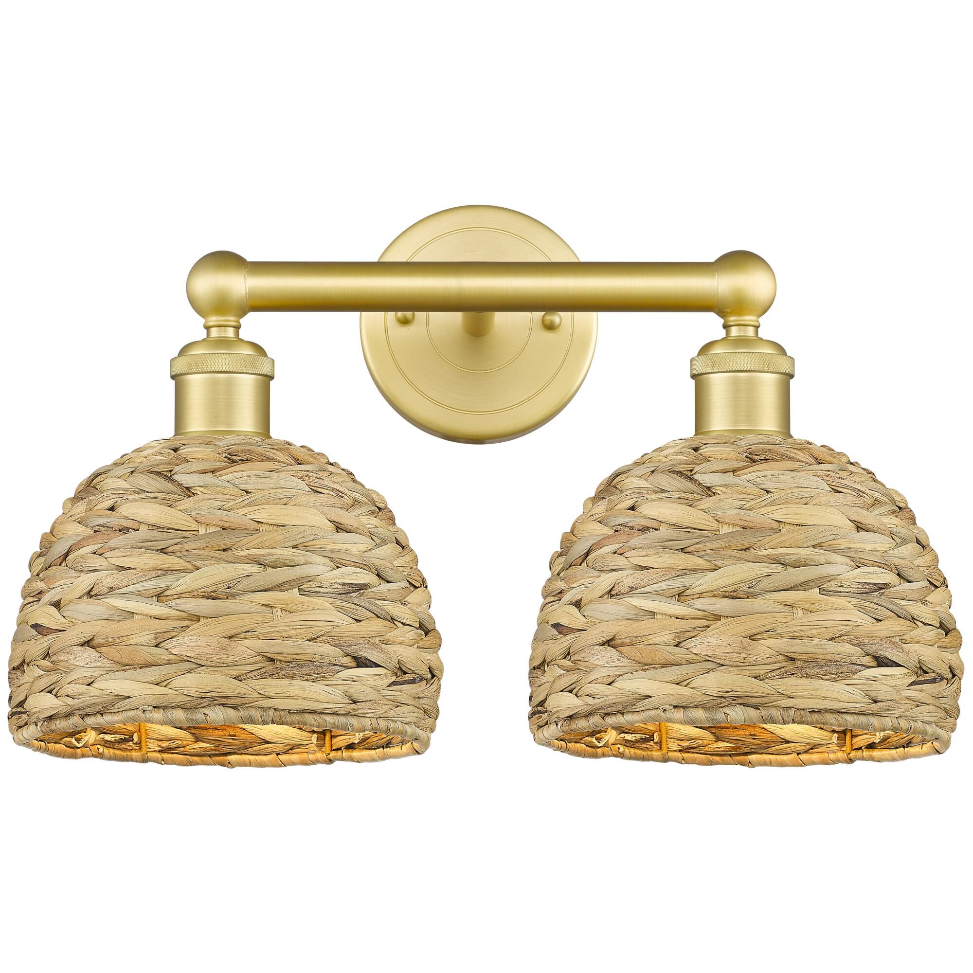 Shown in Satin Gold finish and Natural shade