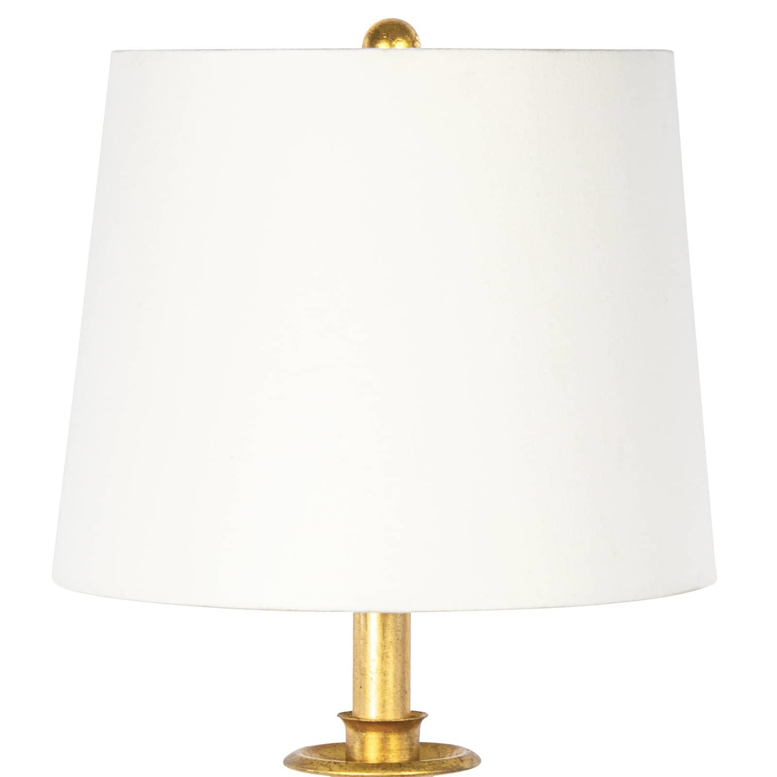 Shown in Gold Leaf finish and Linen shade