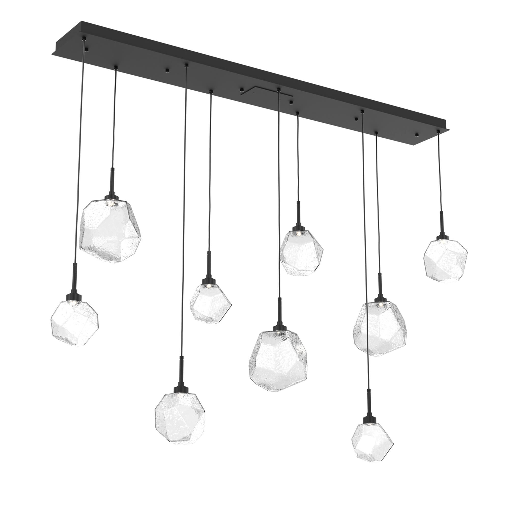 Shown in Matte Black finish and Clear glass
