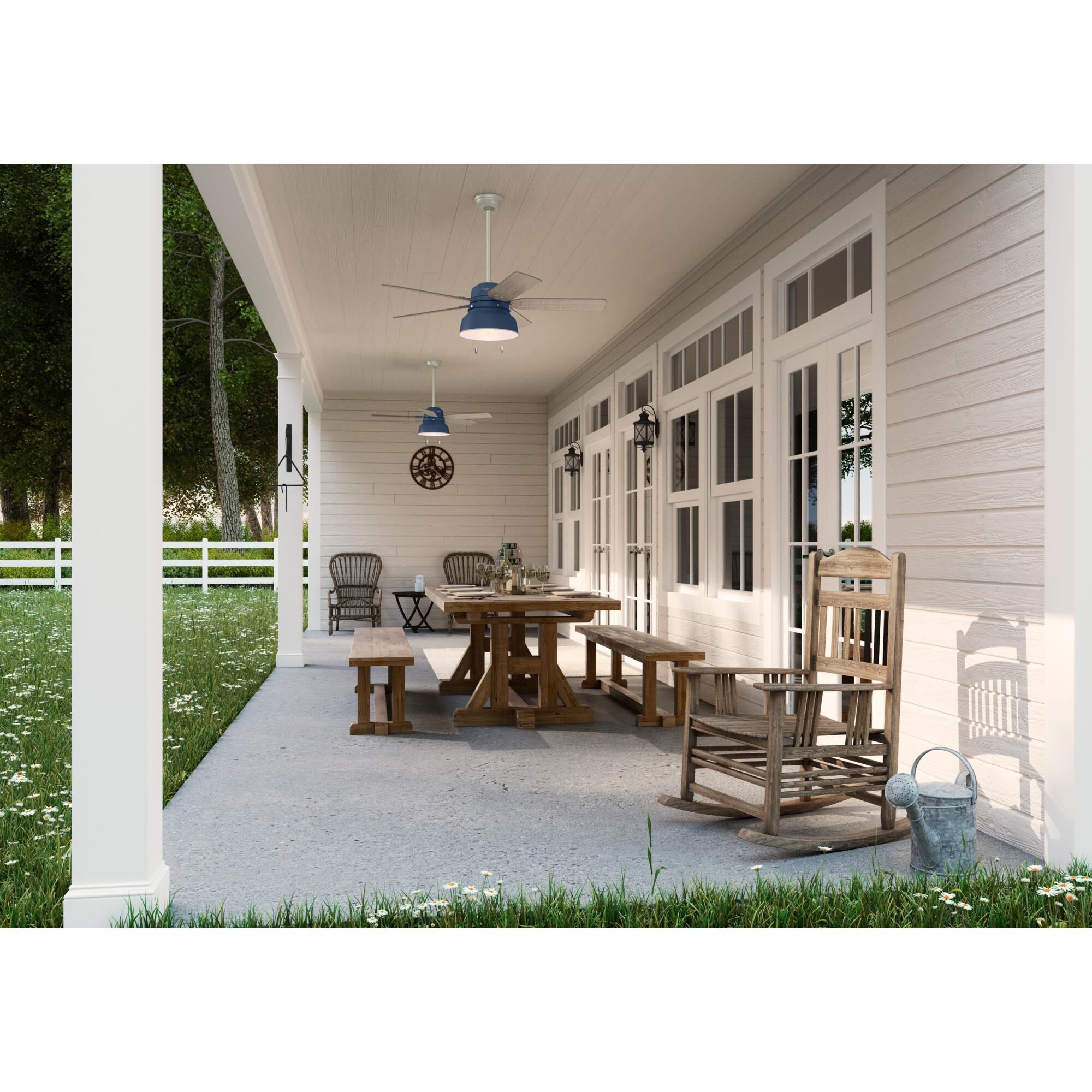 Mill Valley 52 Inch Ceiling Fan with Light Kit by Hunter Fan