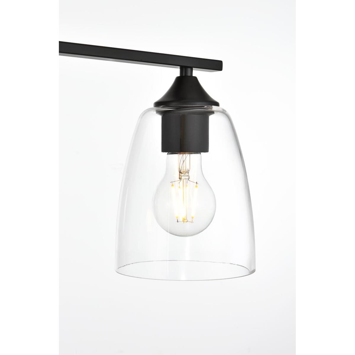 Shown in Black  finish and Clear glass