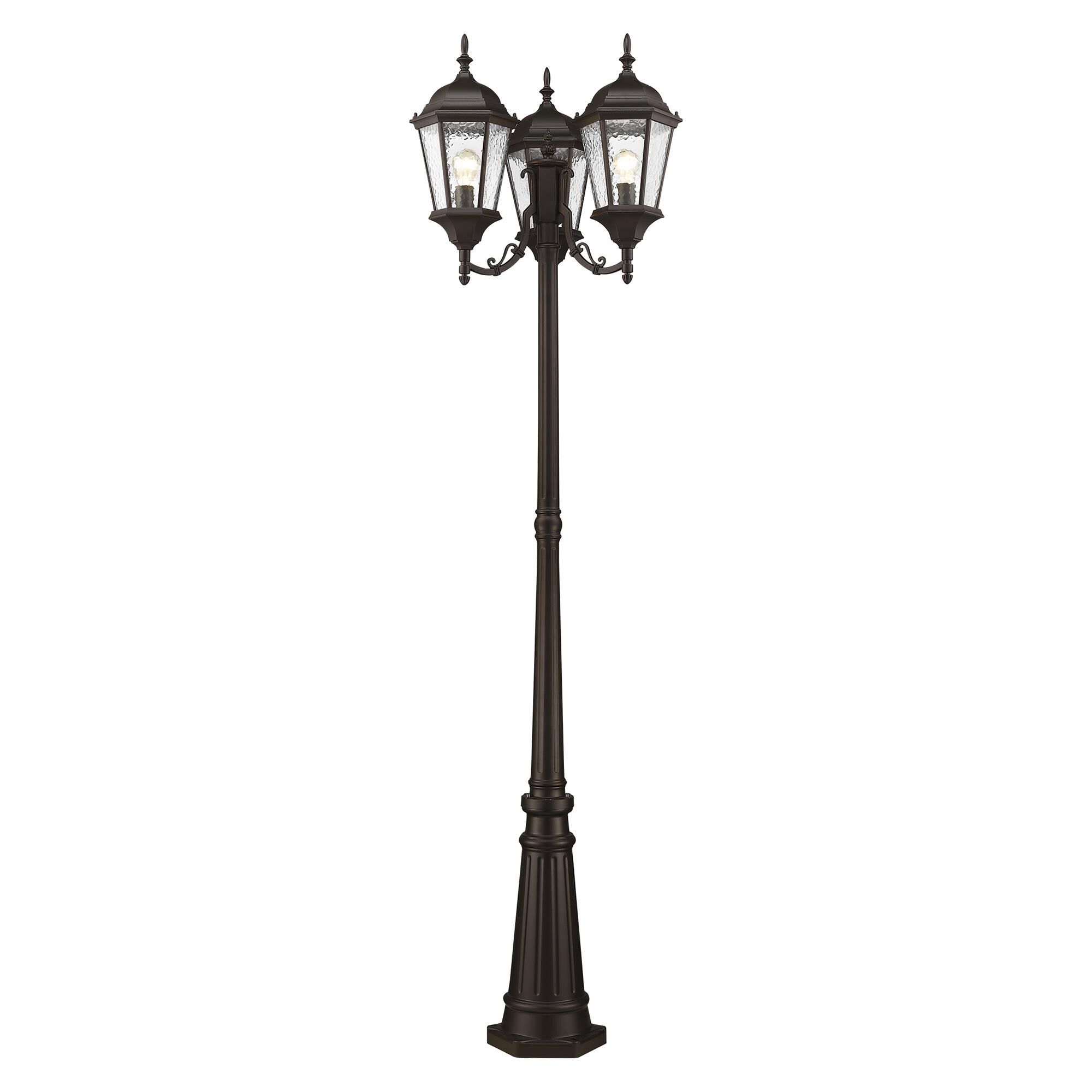 Hamilton 86 Inch Tall 3 Light Outdoor Post Lamp by Livex Lighting