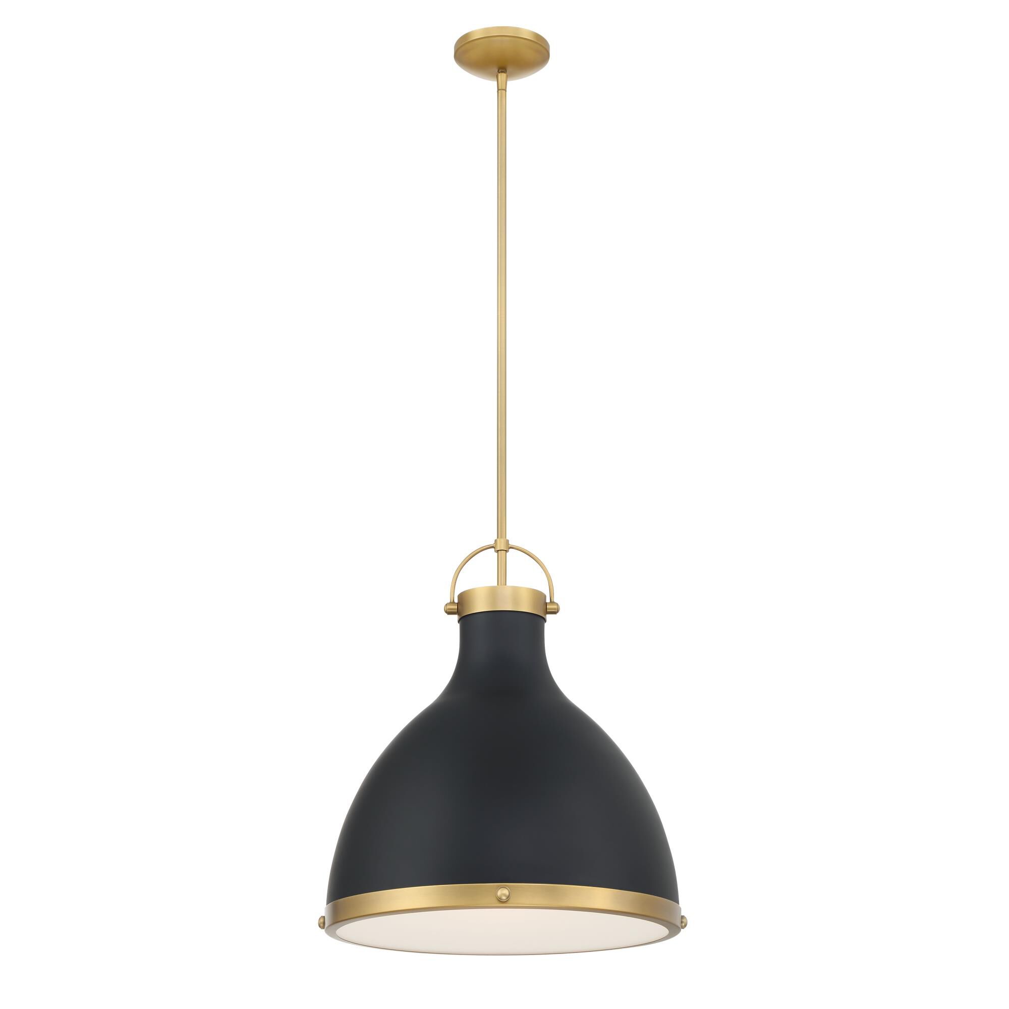 Shown in Legacy Brass & Matte Coal finish and Dark Matte Black glass and Glass shade