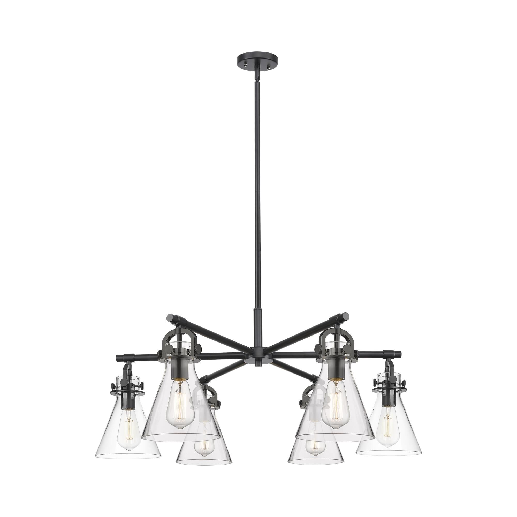 Shown in Matte Black finish and Clear shade