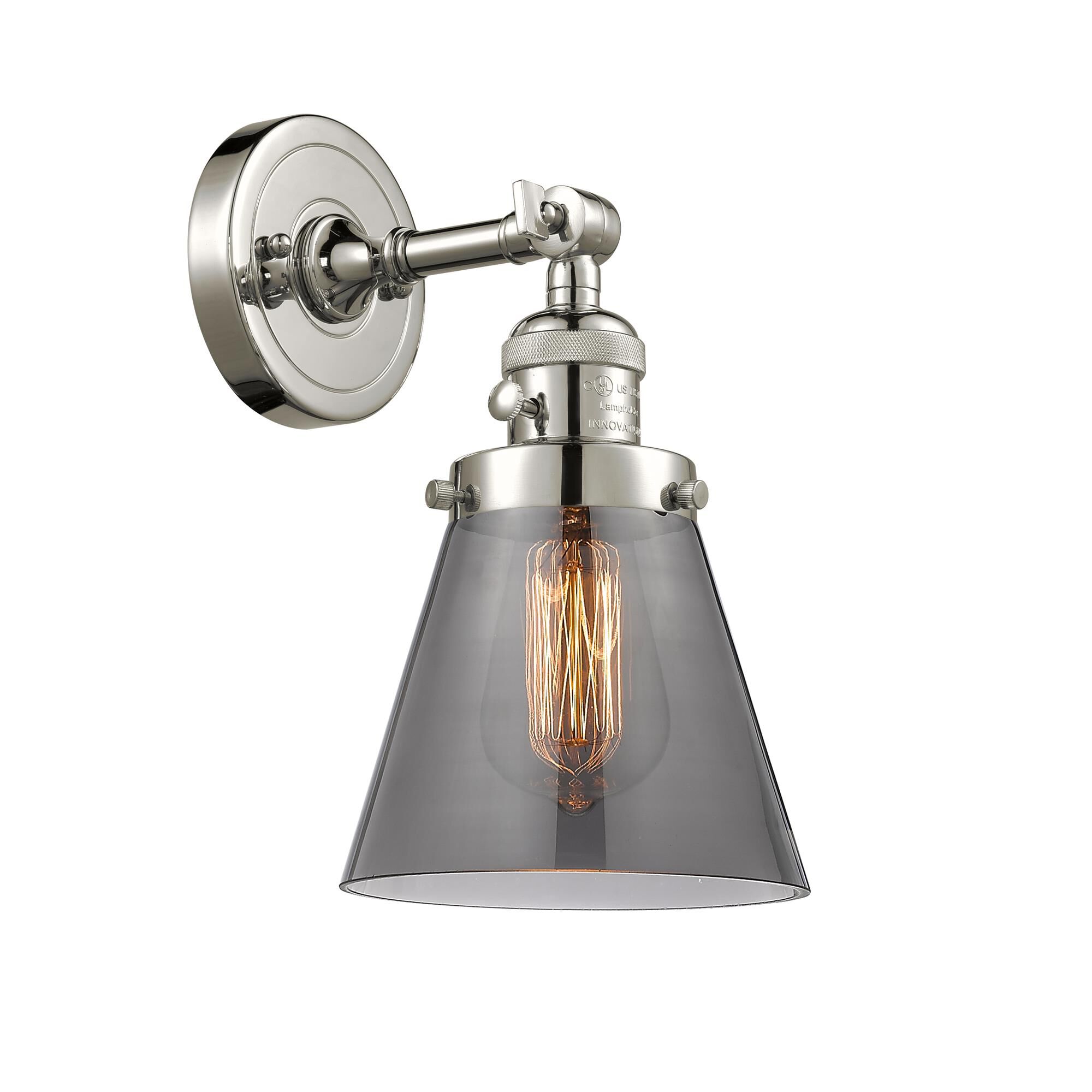 Shown in Polished Nickel finish and Smoked glass