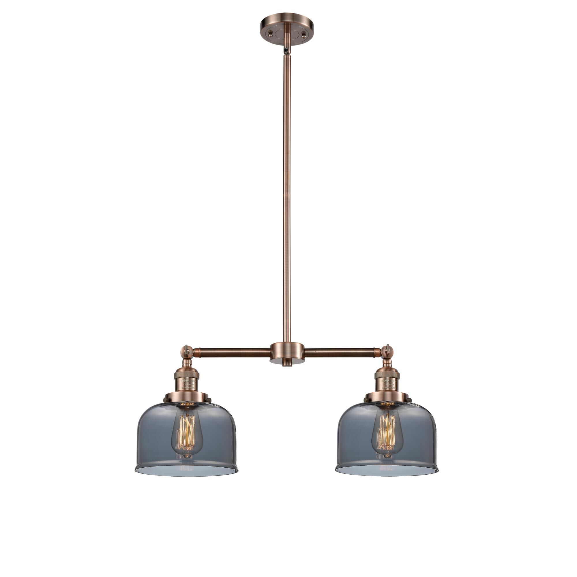 Shown in Antique Copper finish and Plated Smoked glass