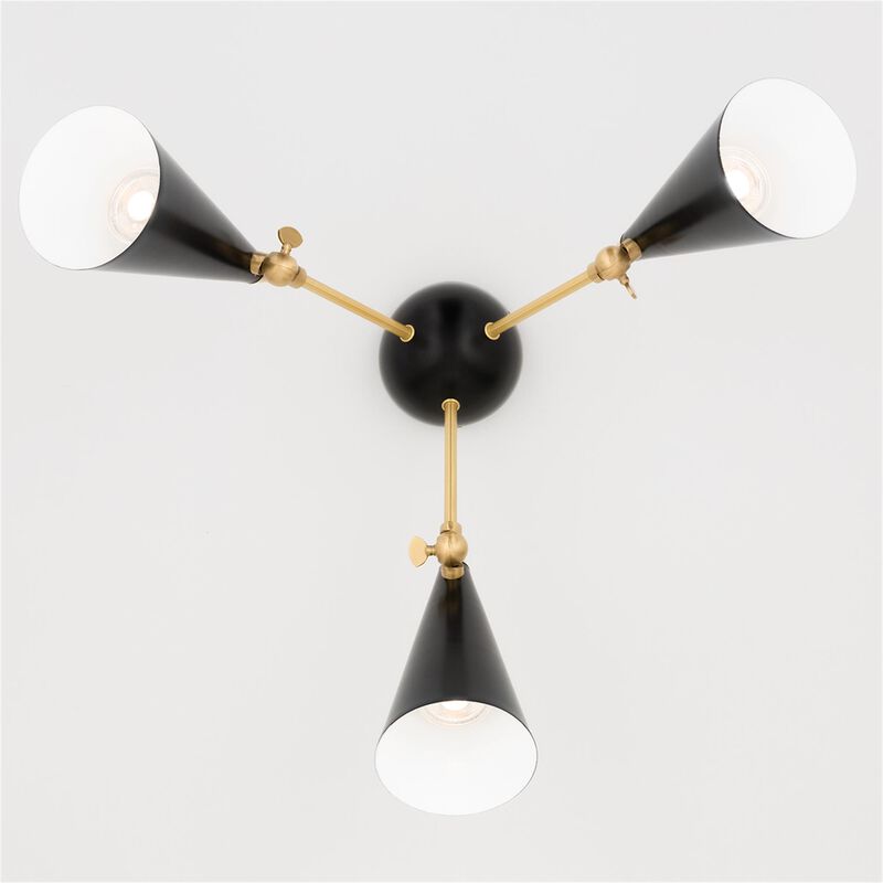 Moxie 18 Inch 3 Light Semi Flush Mount by Mitzi