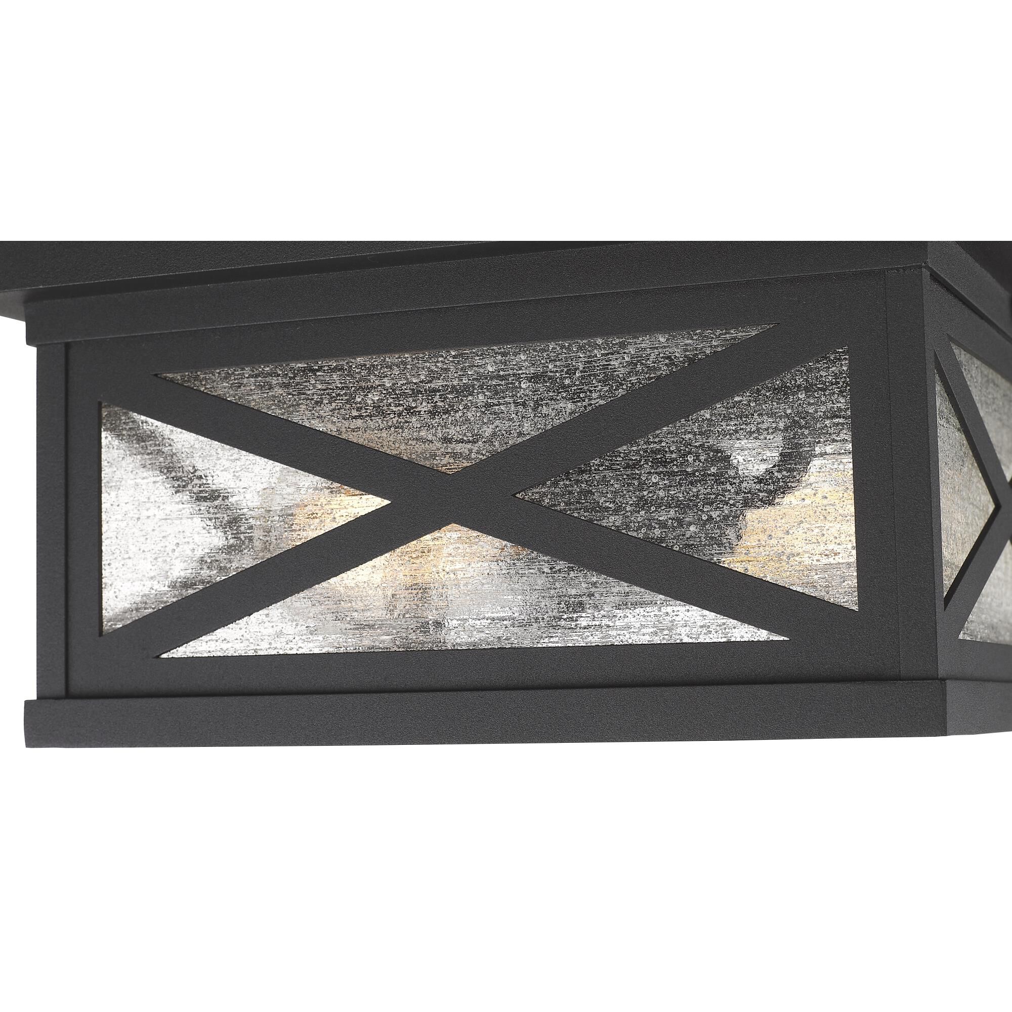 Shown in Black finish and Glass shade