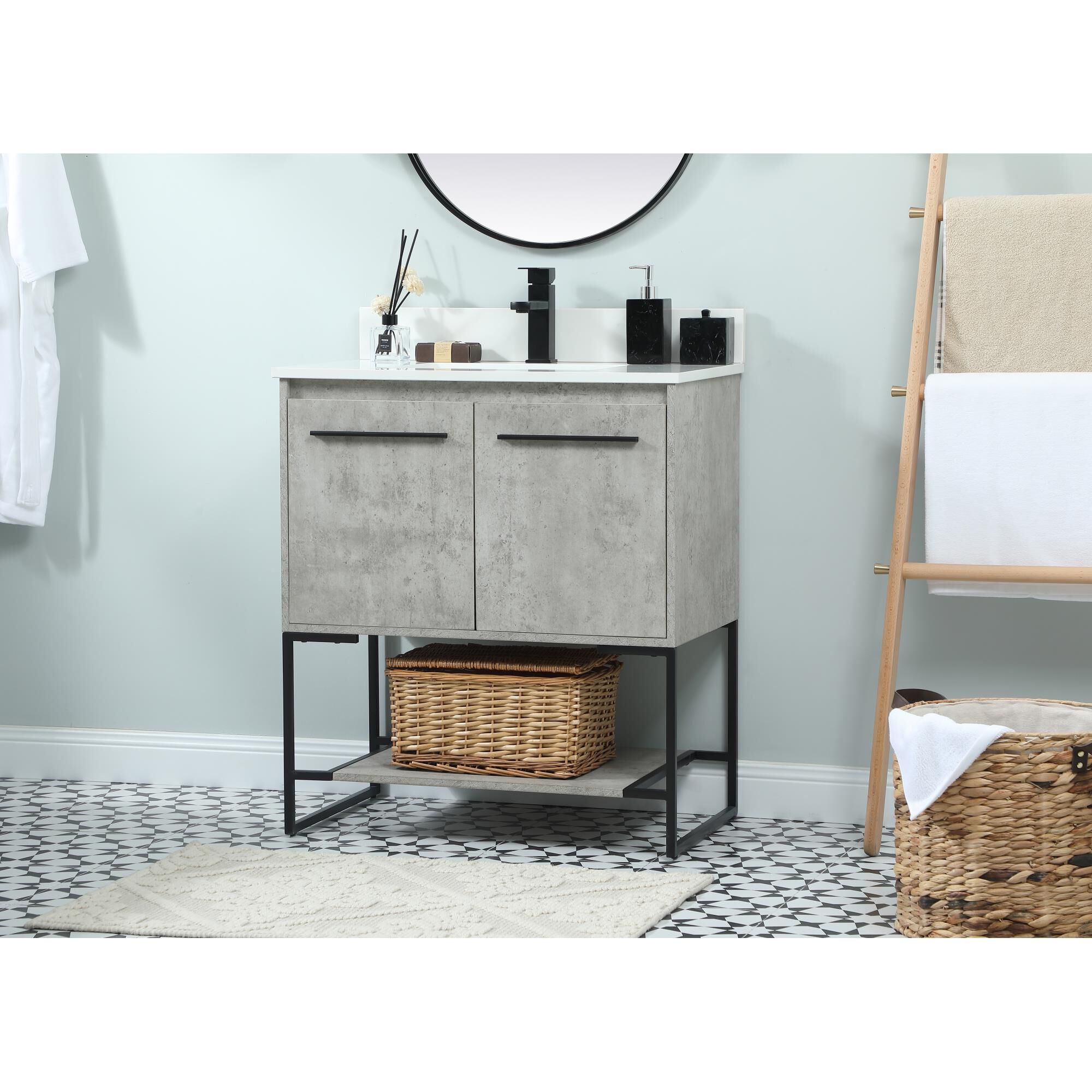 Shown in Concrete Grey finish