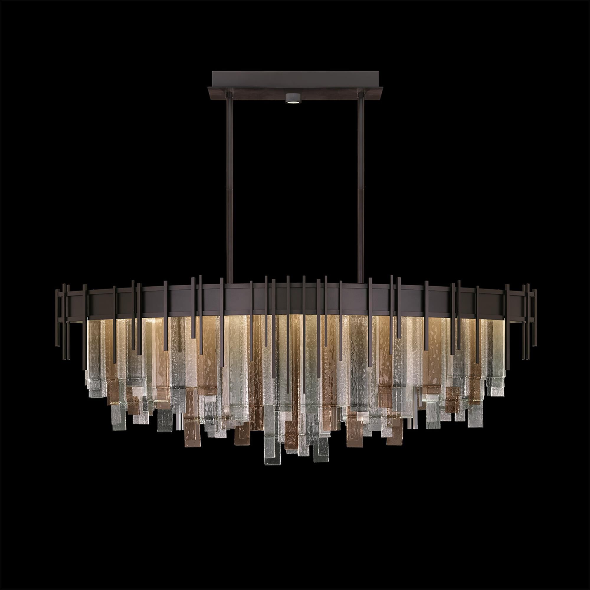 Shown in Black finish and Multi-Tone glass