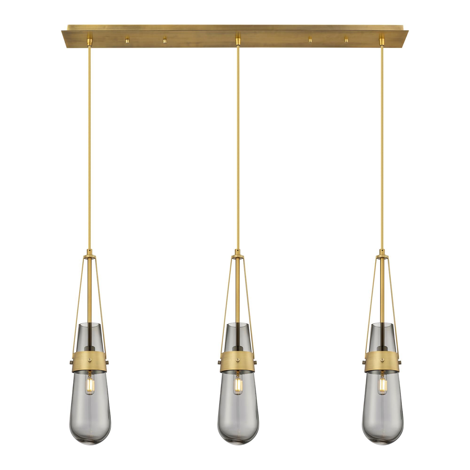 Bruno Marashlian Milan 36 Inch 3 Light Linear Suspension Light by Innovations Lighting