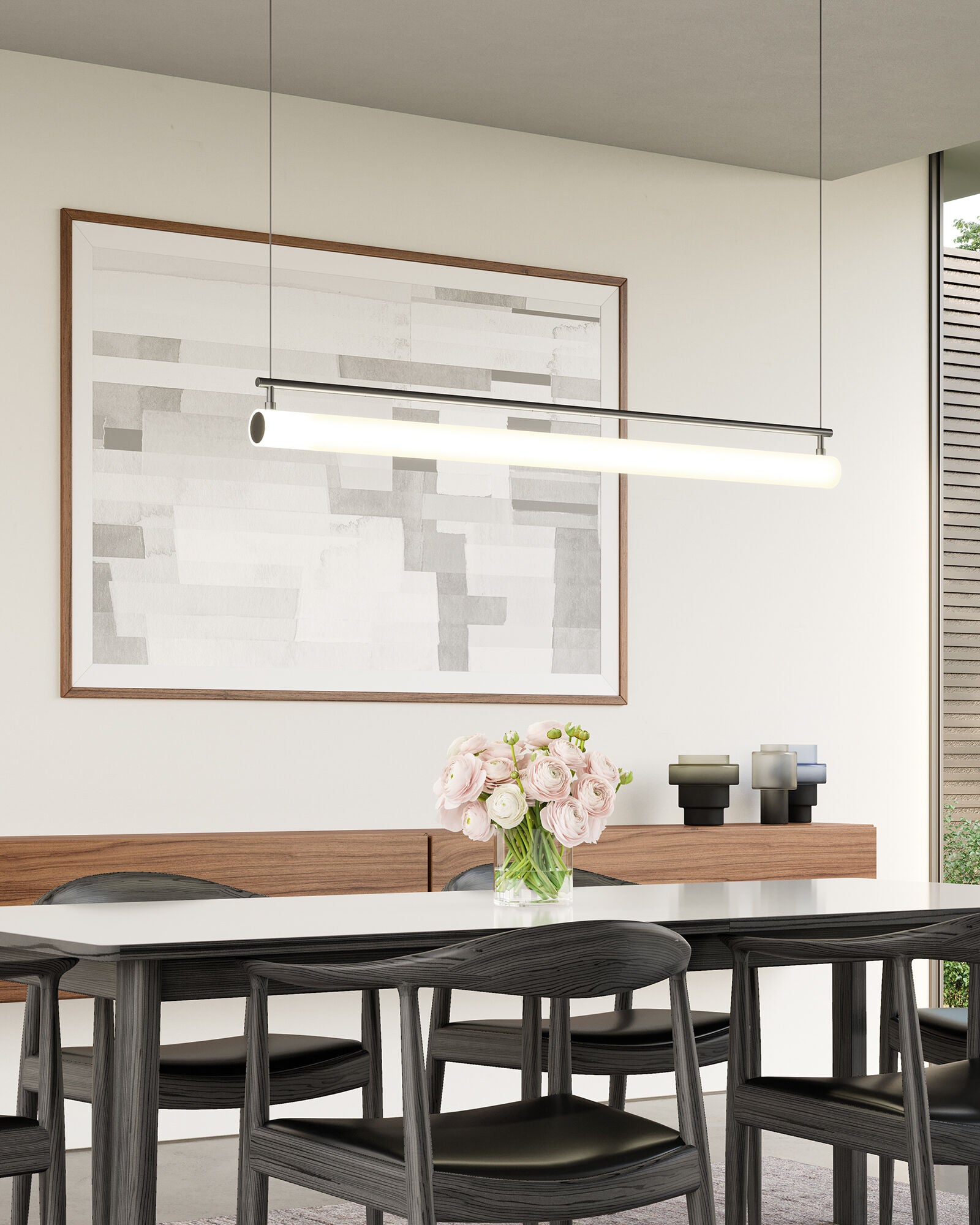 Shown in Black finish and Frosted glass