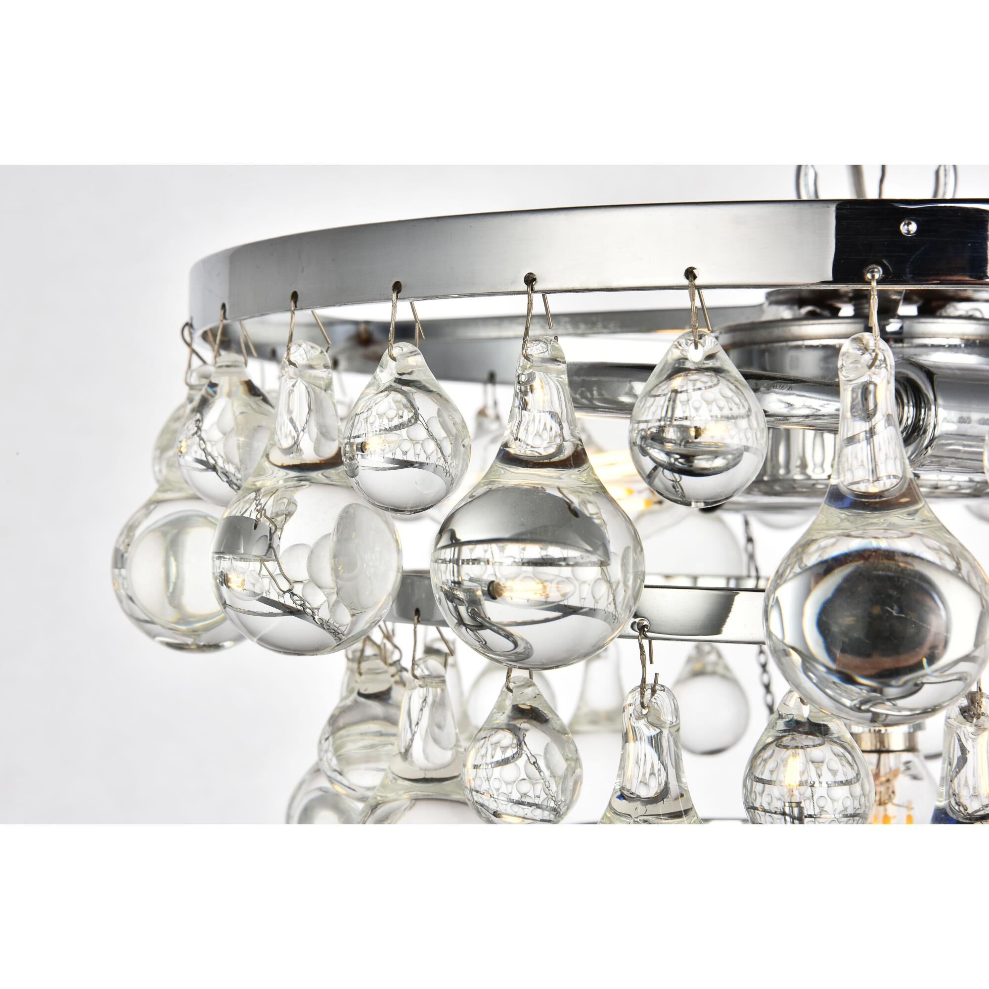 Kora 13 Inch 3 Light Mini Chandelier by Elegant Lighting