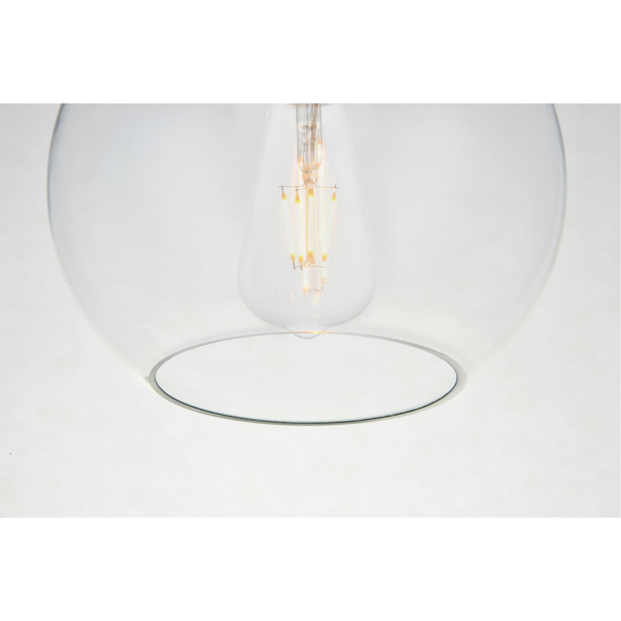 Baxter 8 Inch Semi Flush Mount by Elegant Lighting