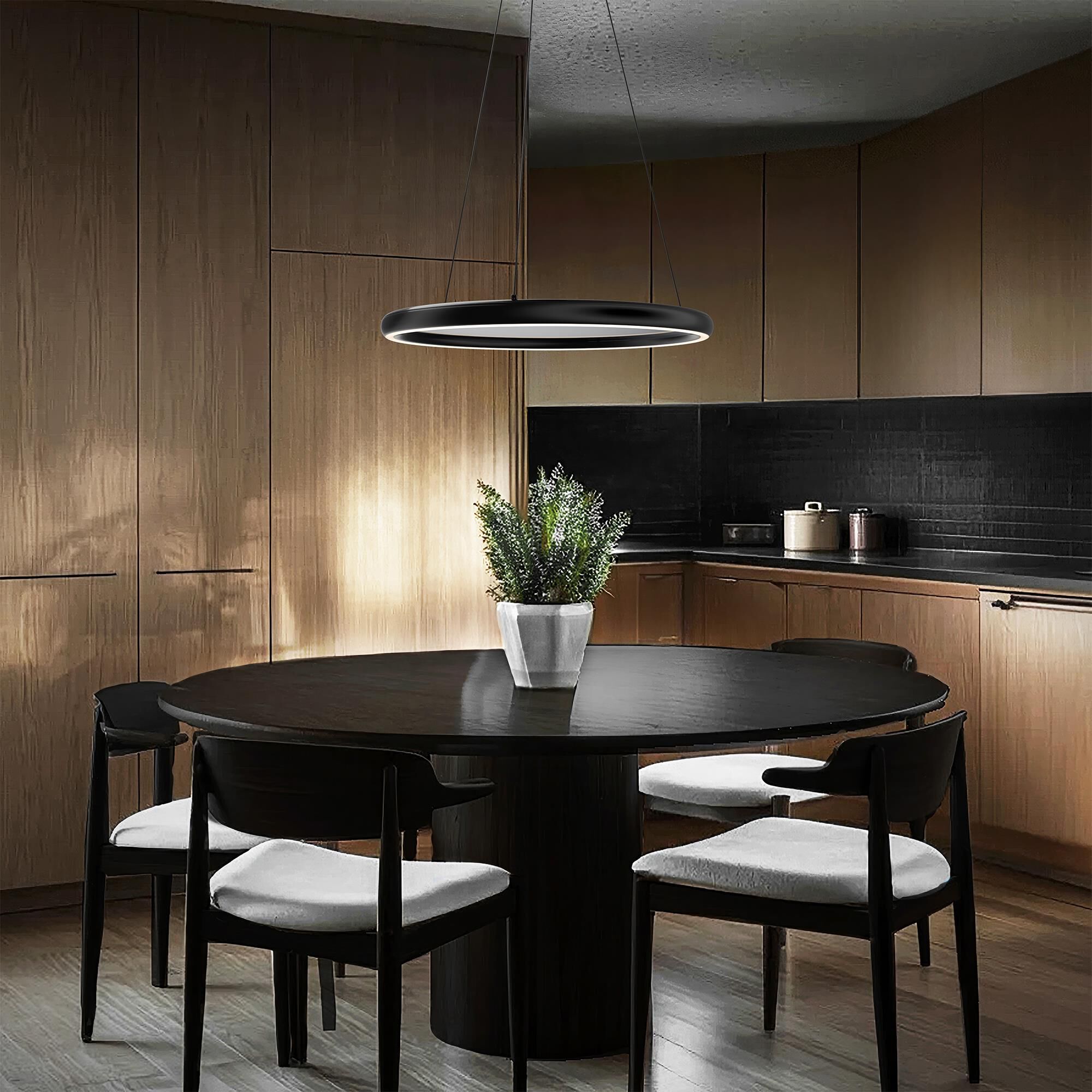 Huxley 23 Inch Large Pendant by dweLED