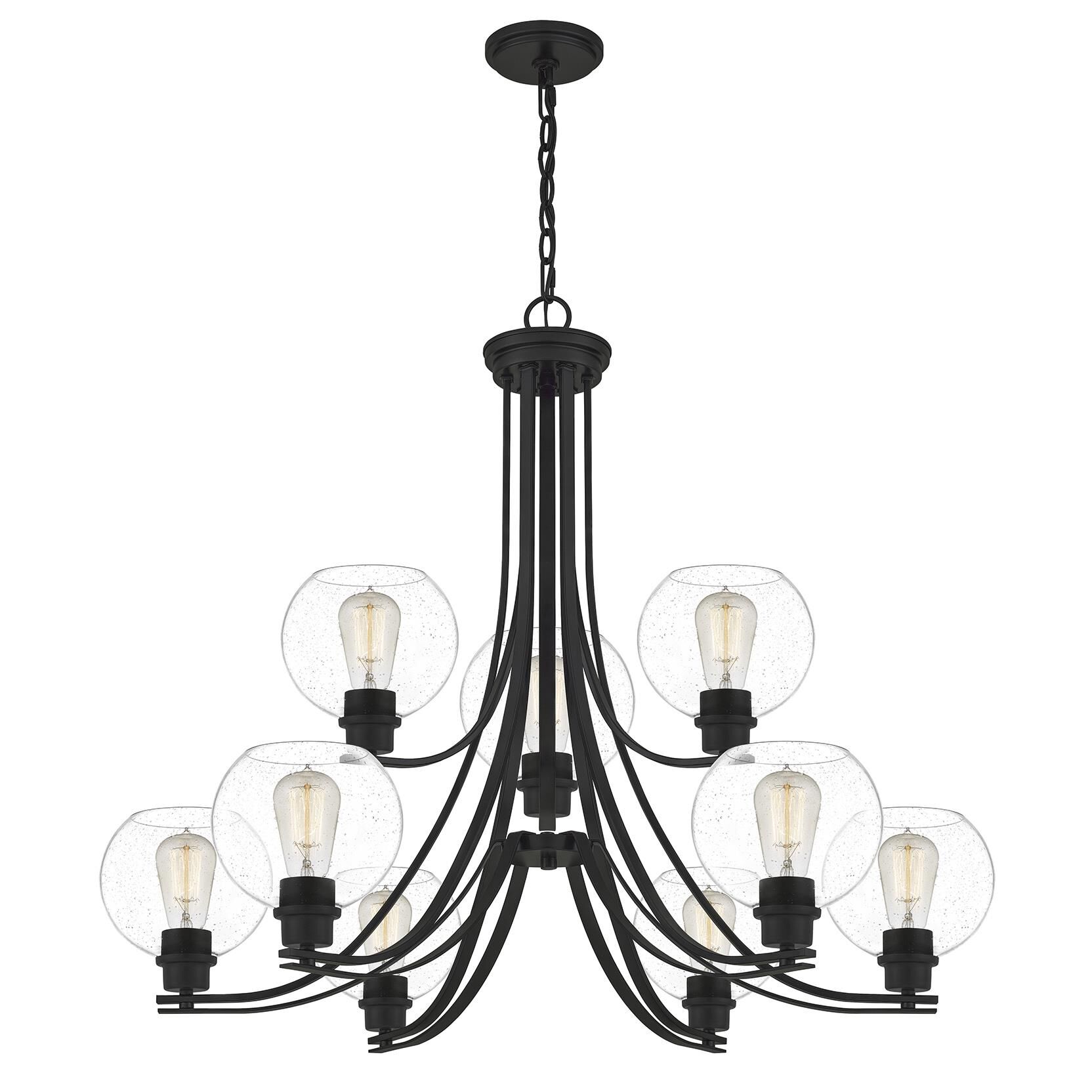 Pruitt 34 Inch 9 Light Chandelier by Quoizel