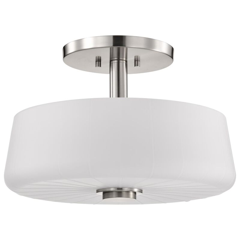 Lune 16 Inch Semi Flush Mount by Nuvo Lighting