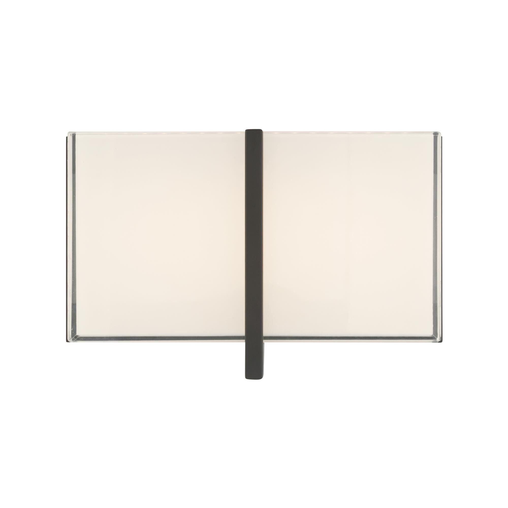 Shown in Dark Matte Black finish and White glass