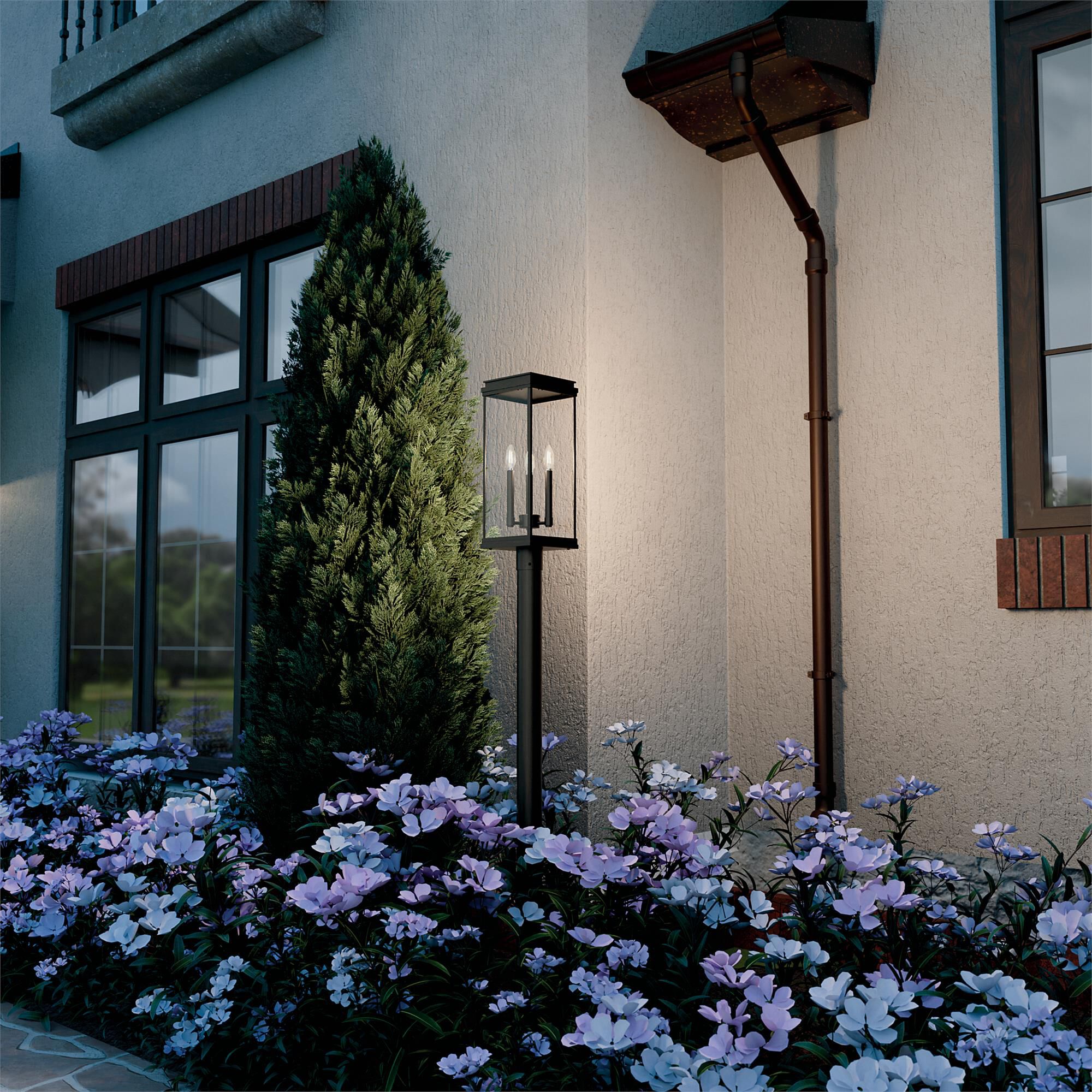 Shown in Olde Bronze finish and Clear glass