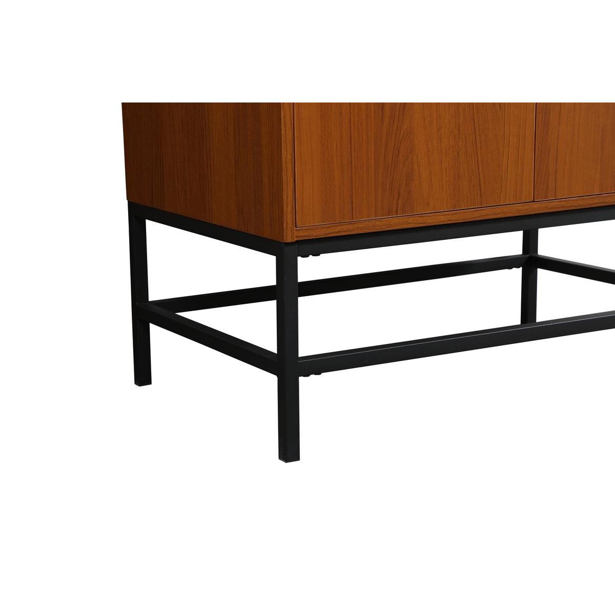 Shown in Teak finish and Without Backsplash accent