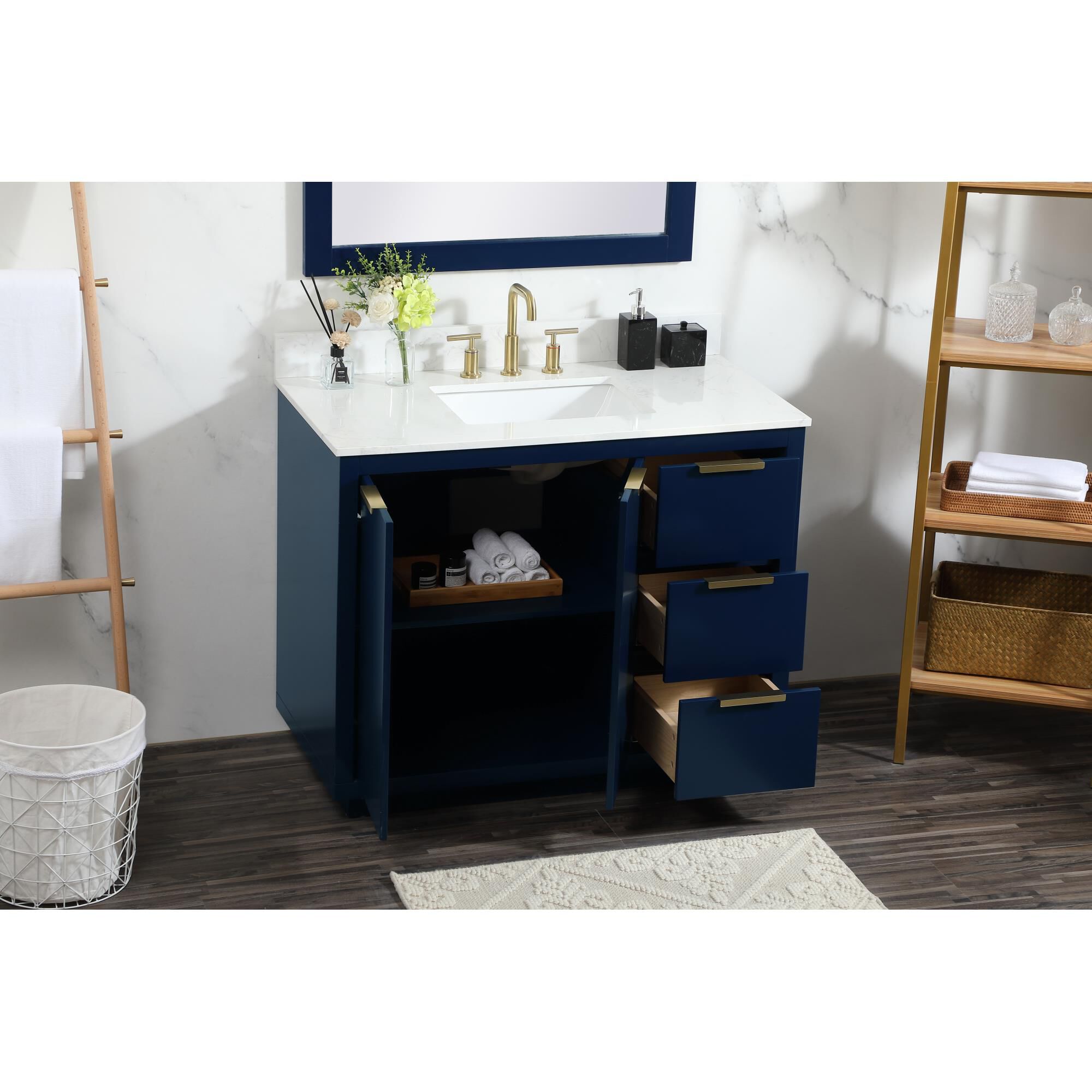 Shown in Blue finish