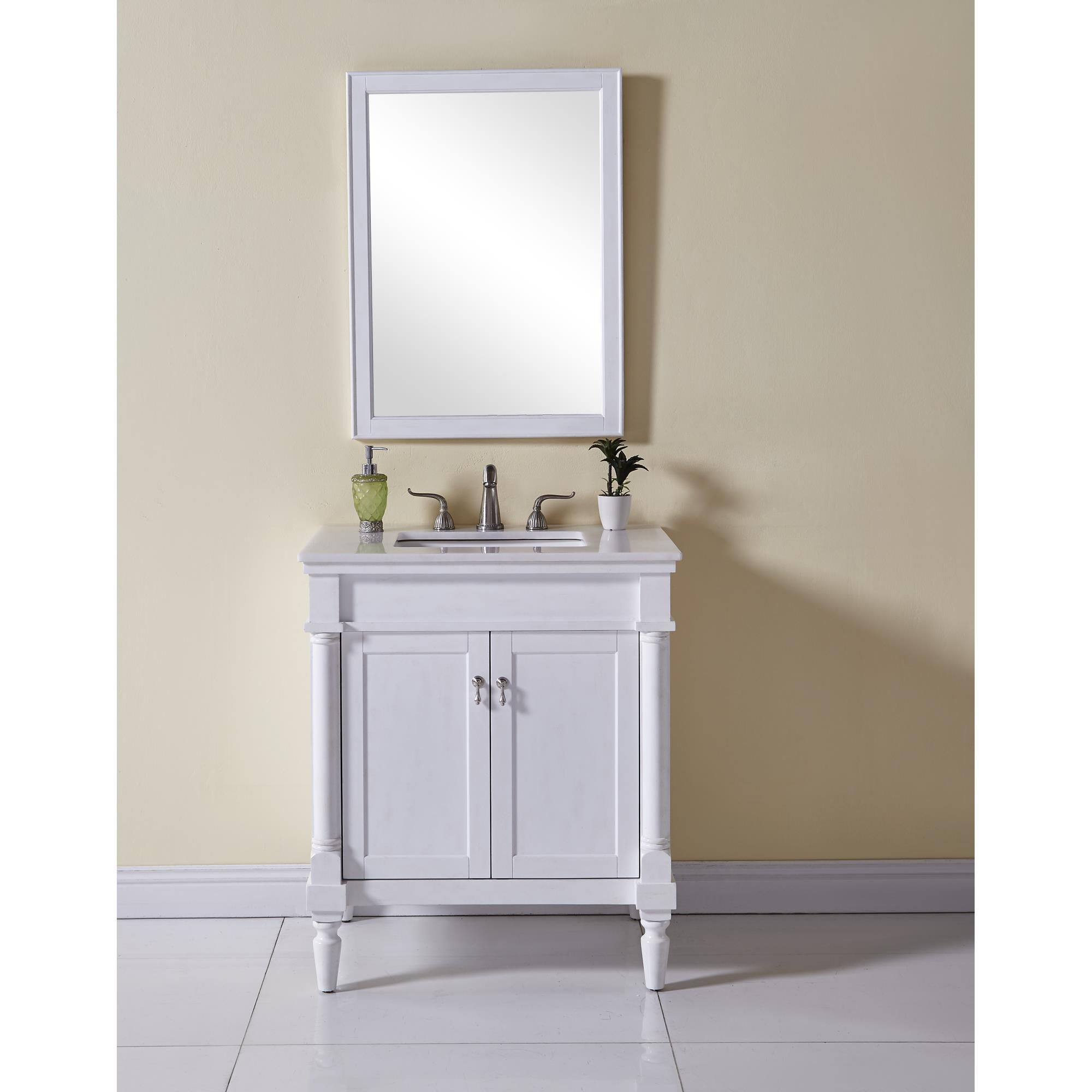 Shown in Antique White finish