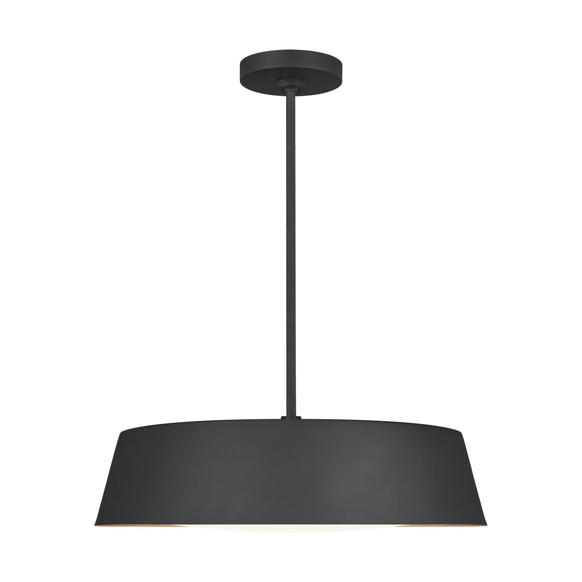 Shown in Midnight Black finish and Silk Screen White Inside -  Clear Outside glass