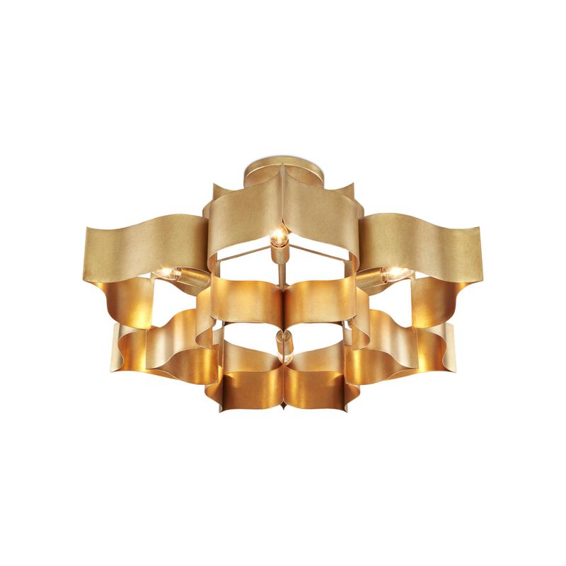 Grand Lotus 30 Inch Large Pendant by Currey and Company