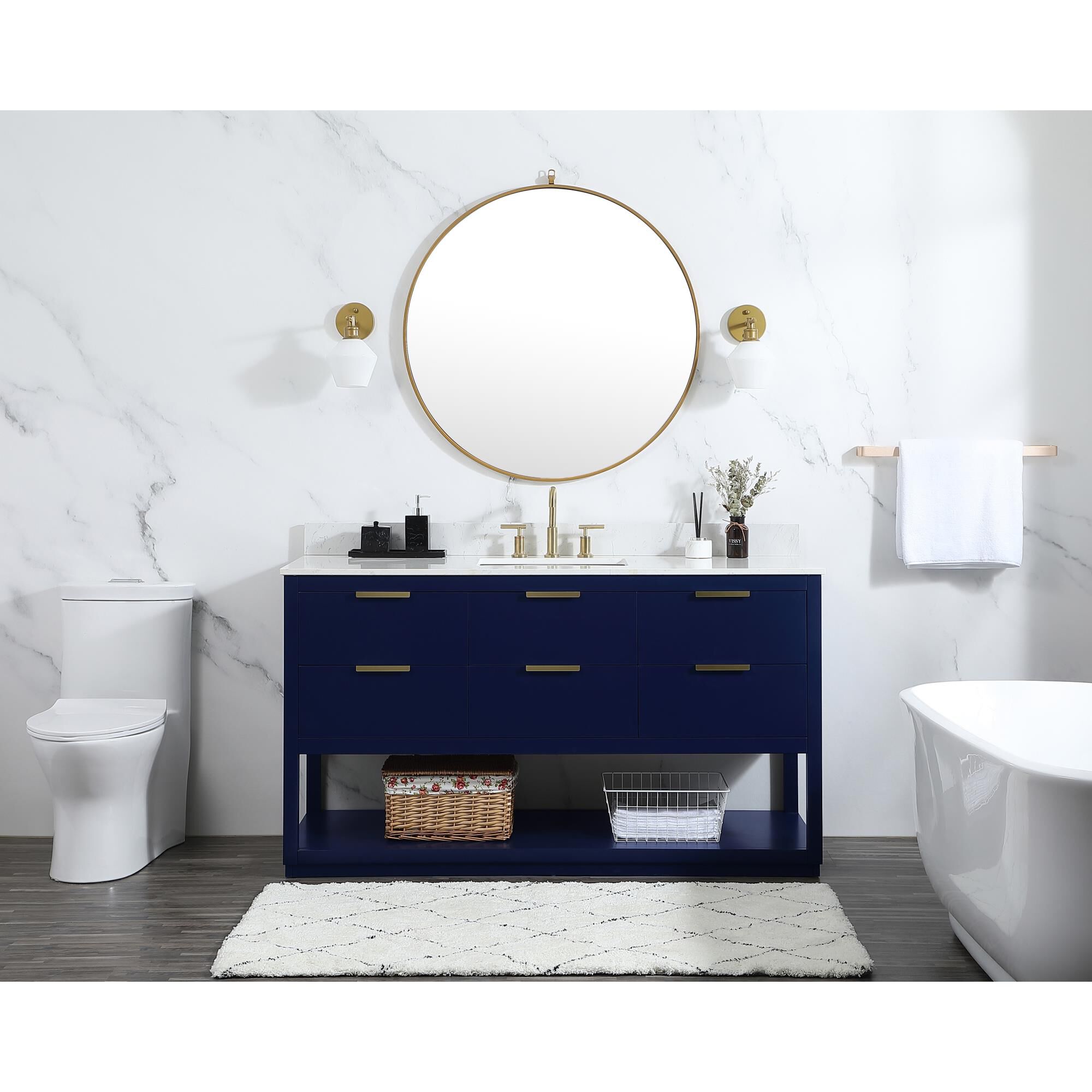 Shown in Blue finish