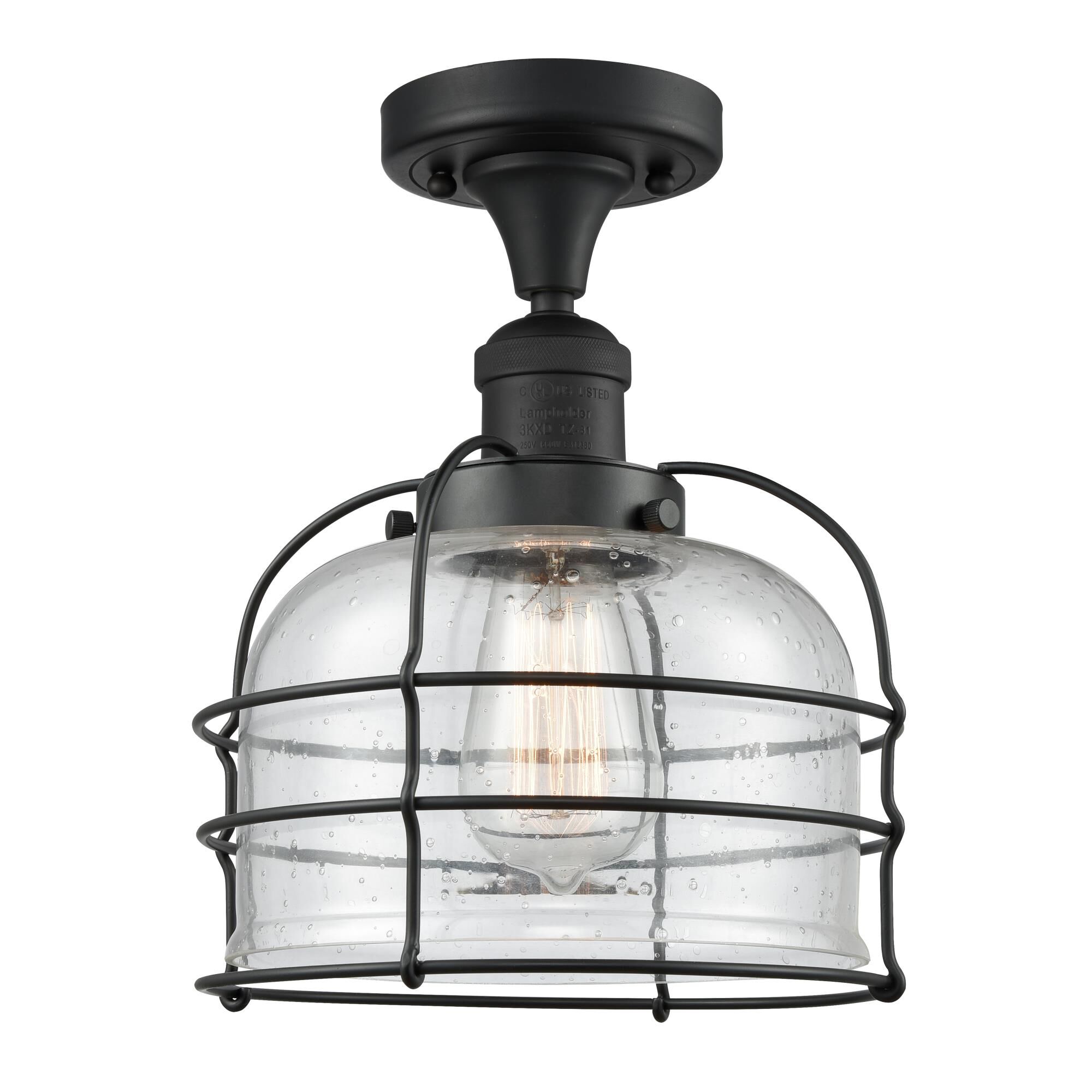 Bruno Marashlian Large Bell 8 Inch 1 Light Semi Flush Mount by Innovations Lighting