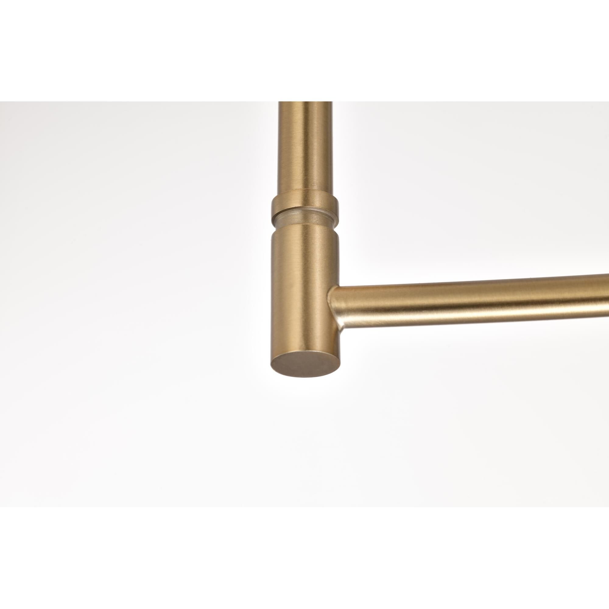 Shown in Burnished Brass finish and White Opal glass