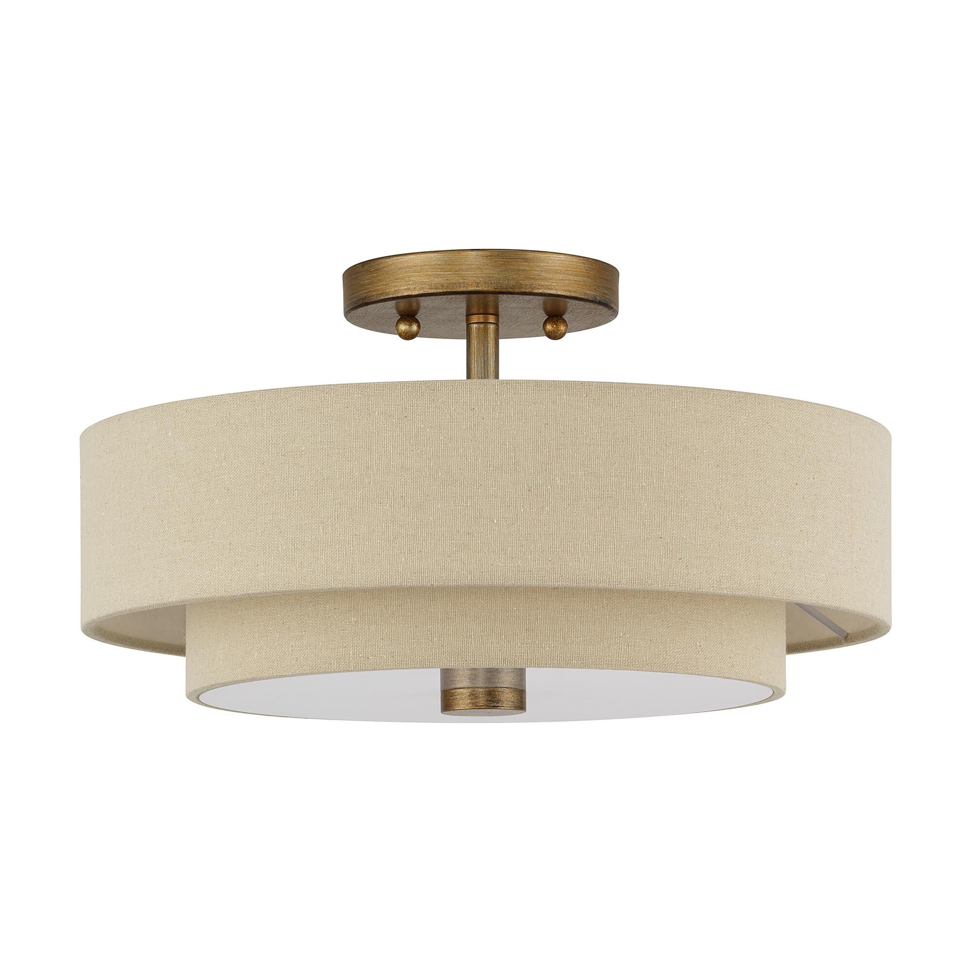 Bellingham 15 Inch Semi Flush Mount by Livex Lighting