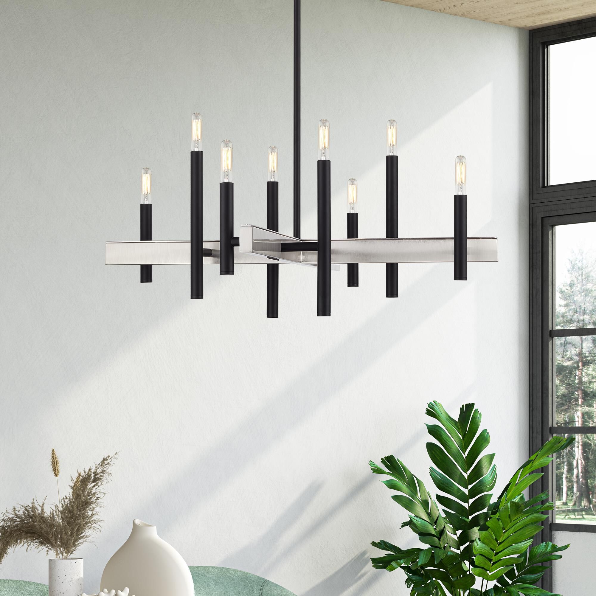 Shown in Black with Brushed Nickel Accents finish