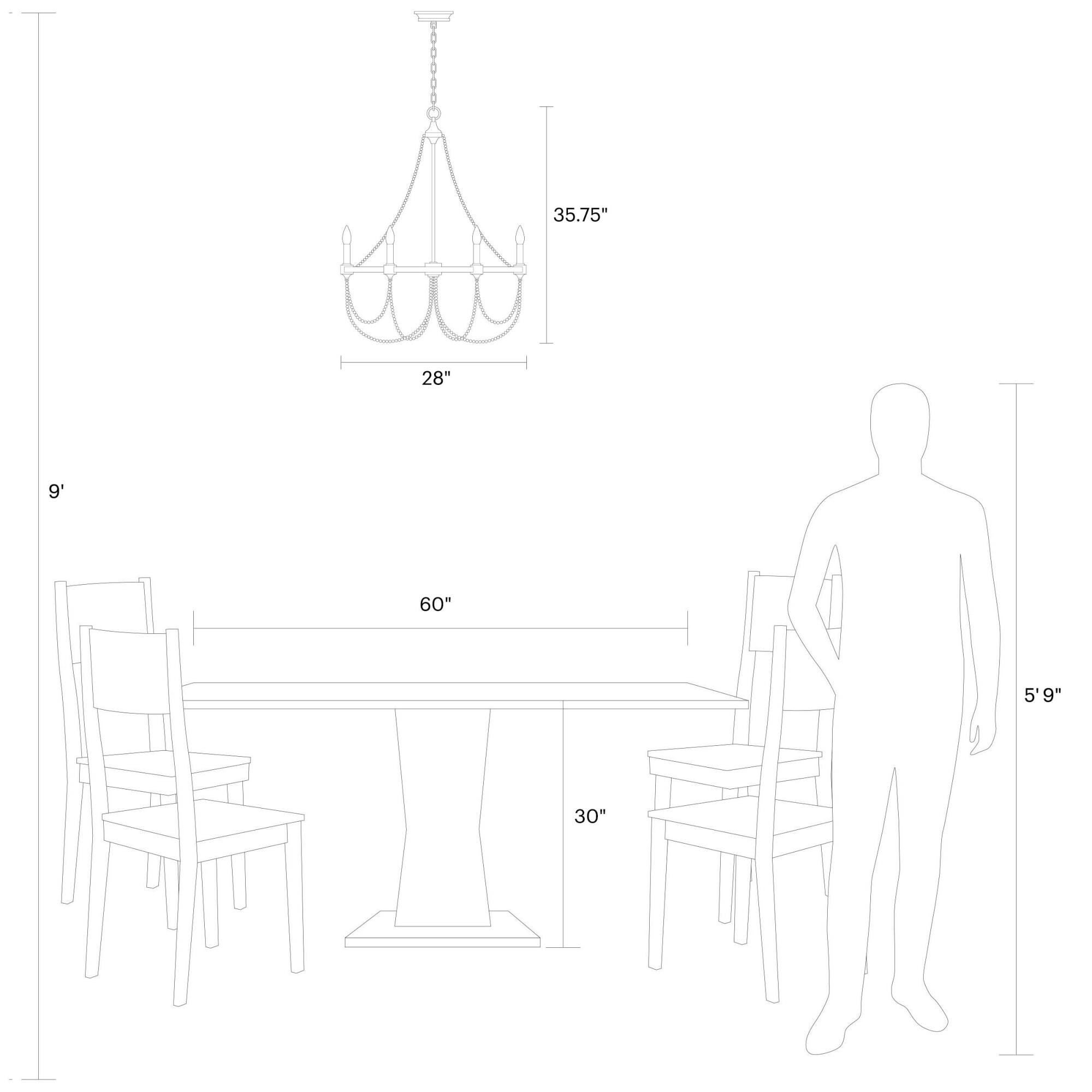 Sean Lavin Beverly 28 Inch 6 Light Chandelier by Visual Comfort Studio Collection
