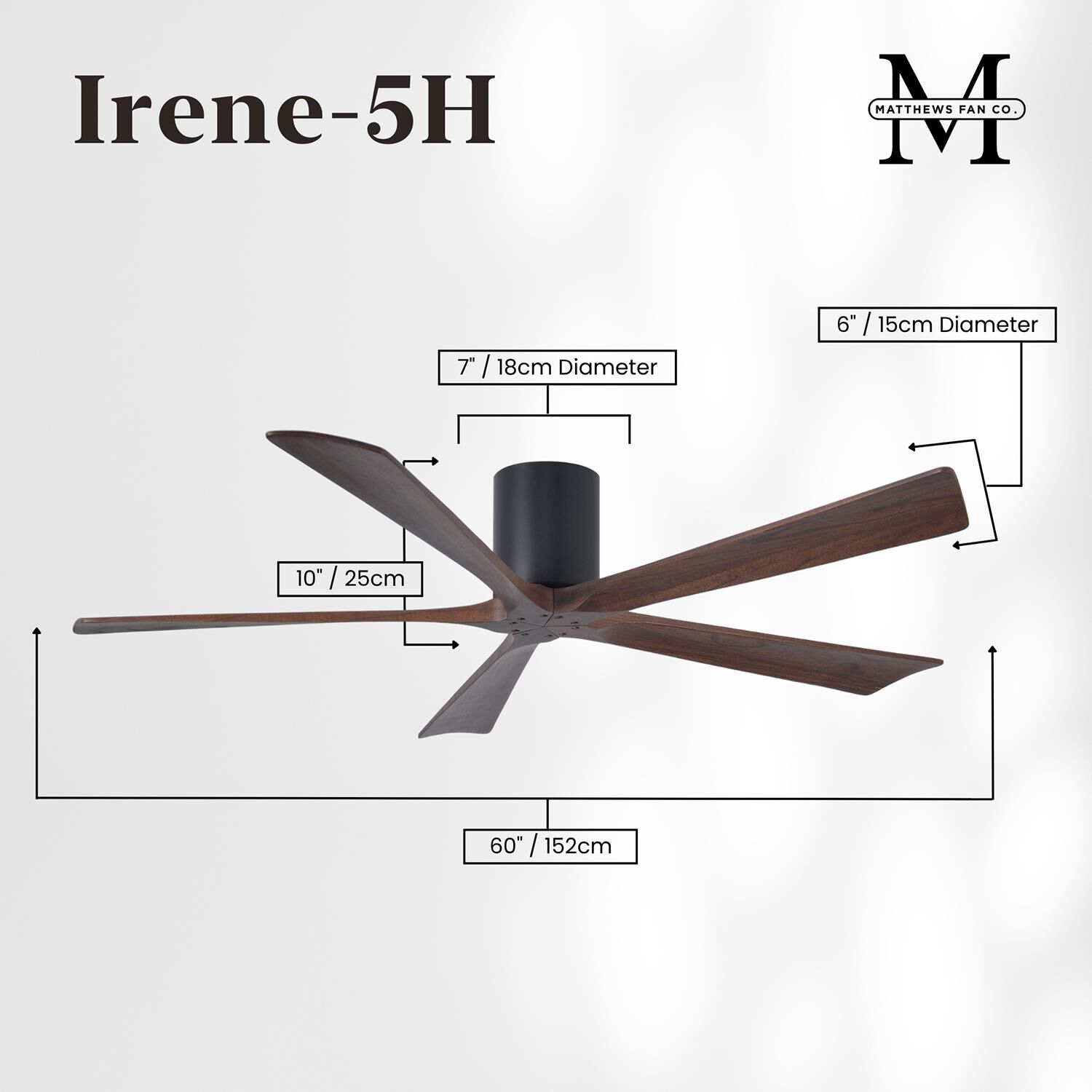 Irene 60 Inch Flush Mount Fan by Matthews Fan Company