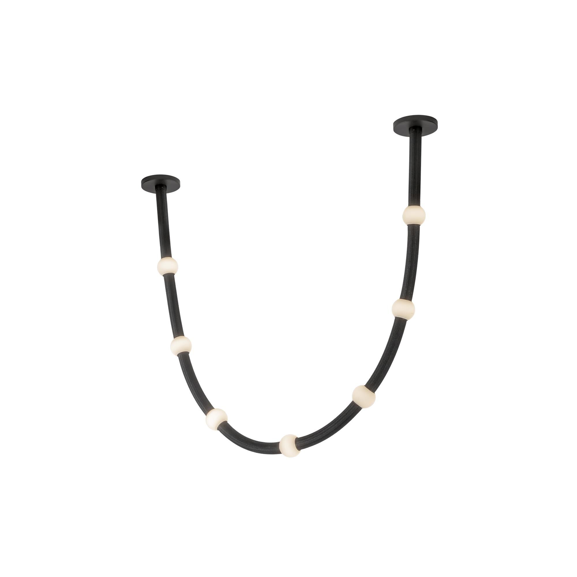 Shown in Black finish and Opal glass