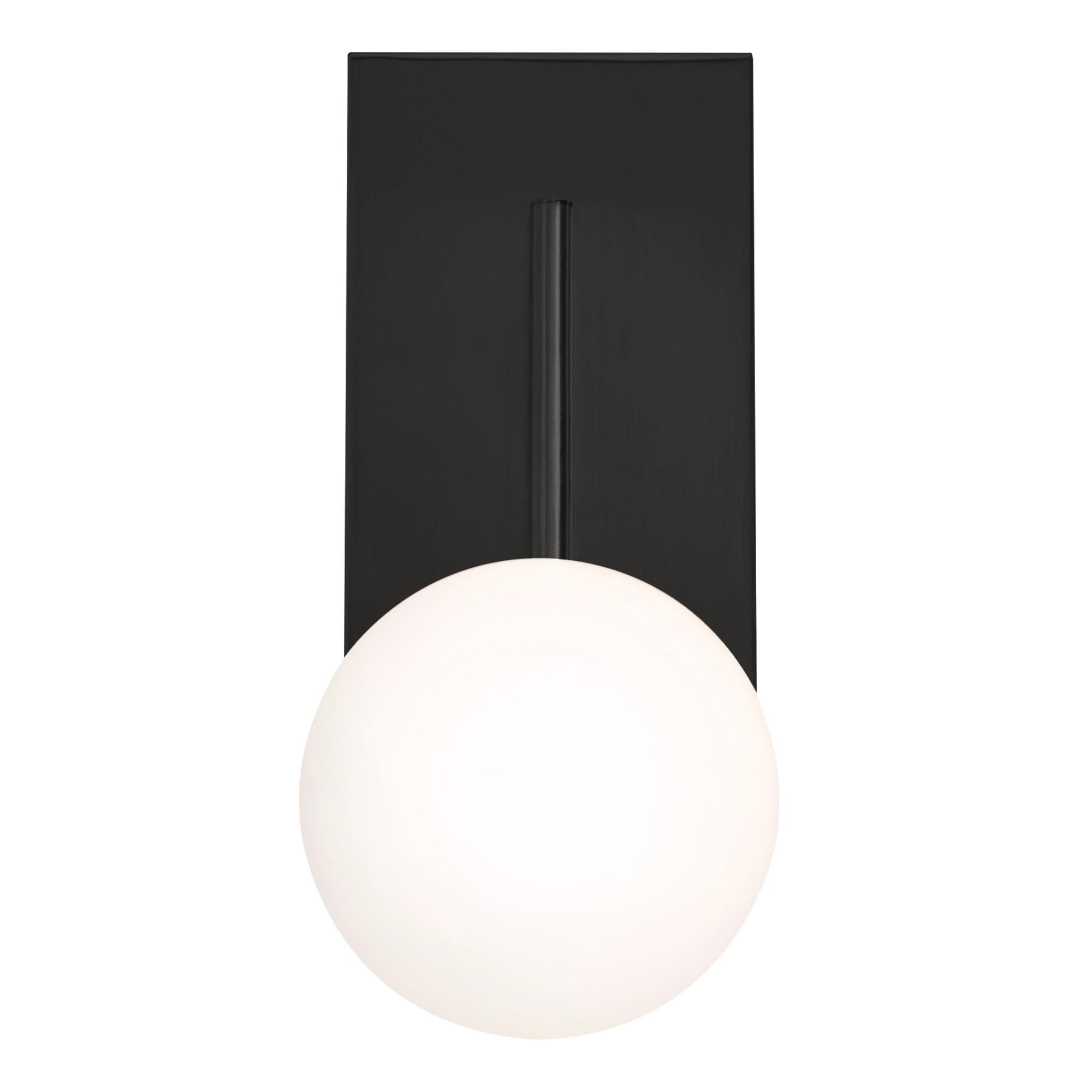 Shown in Black finish and White glass