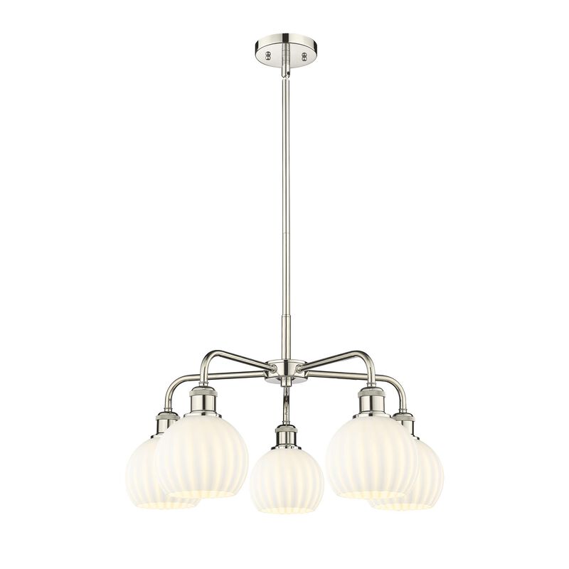 Bruno Marashlian White Venetian 24 Inch Chandelier by Innovations Lighting