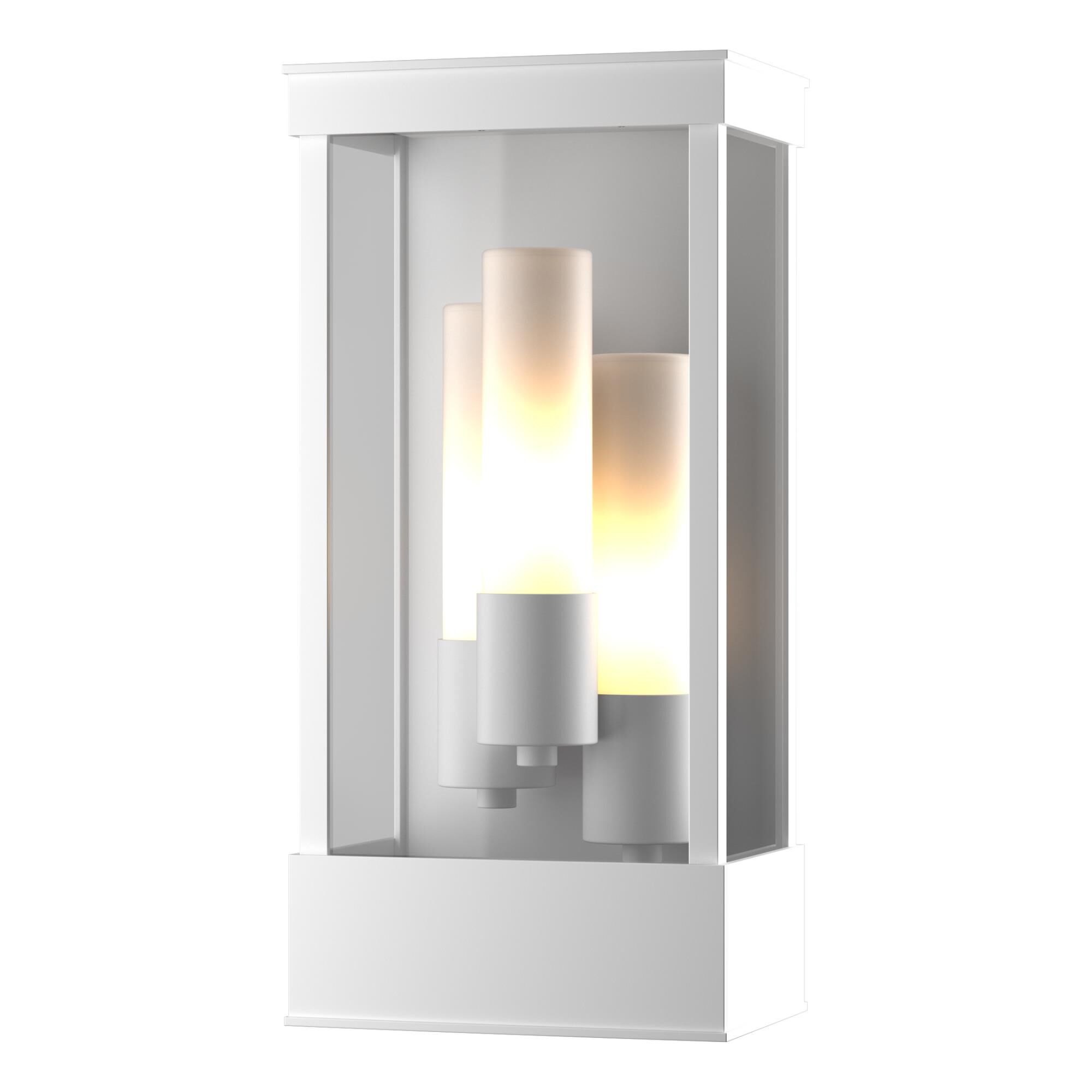 Shown in Coastal White finish and Opal glass