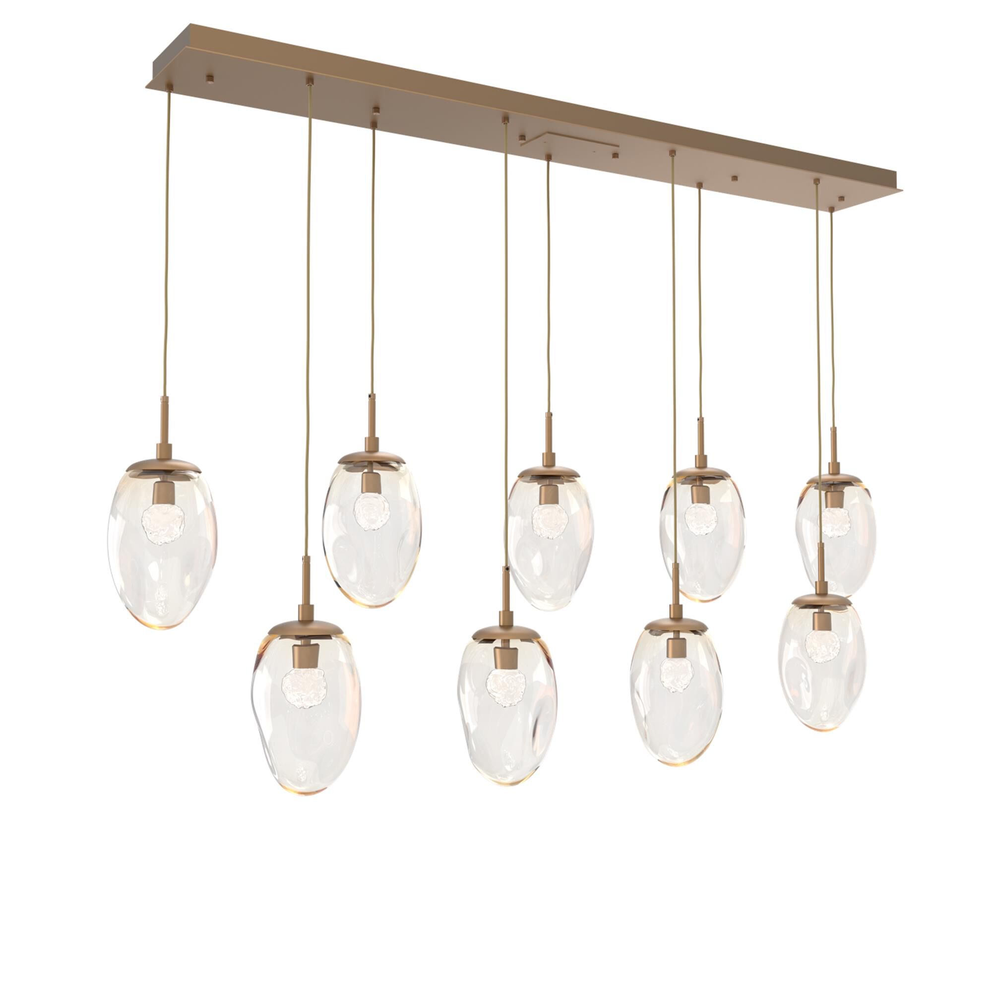 Shown in Novel Brass finish and Floret Inner And Amber Outer glass